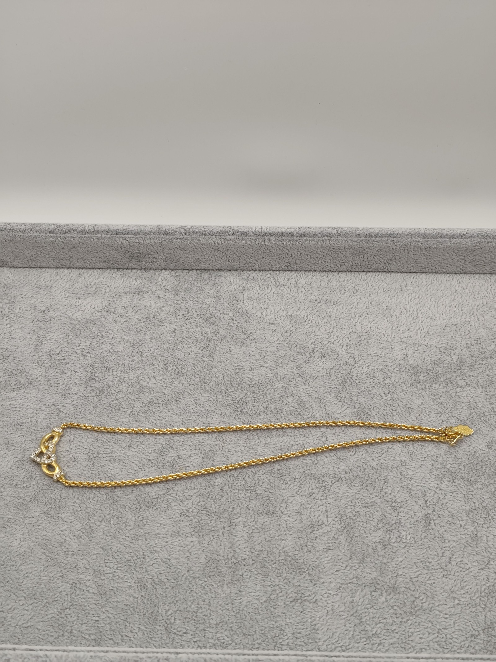 Courrèges Unisex Gold Tone & Crystal Heart Necklace Other image 5