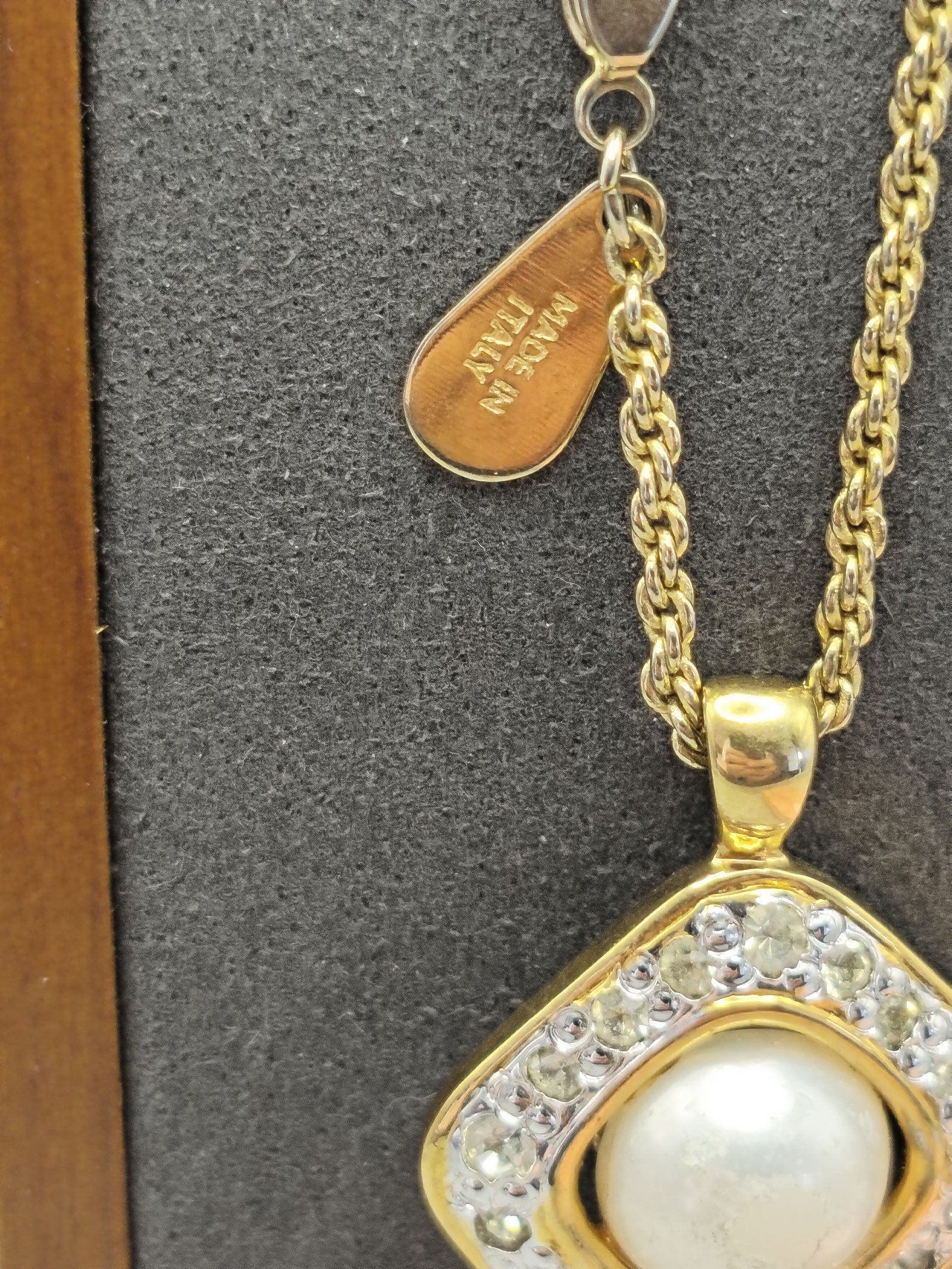 Valentino Women's Gold Tone Pearl & Crystal Pendant Necklace Other image 3