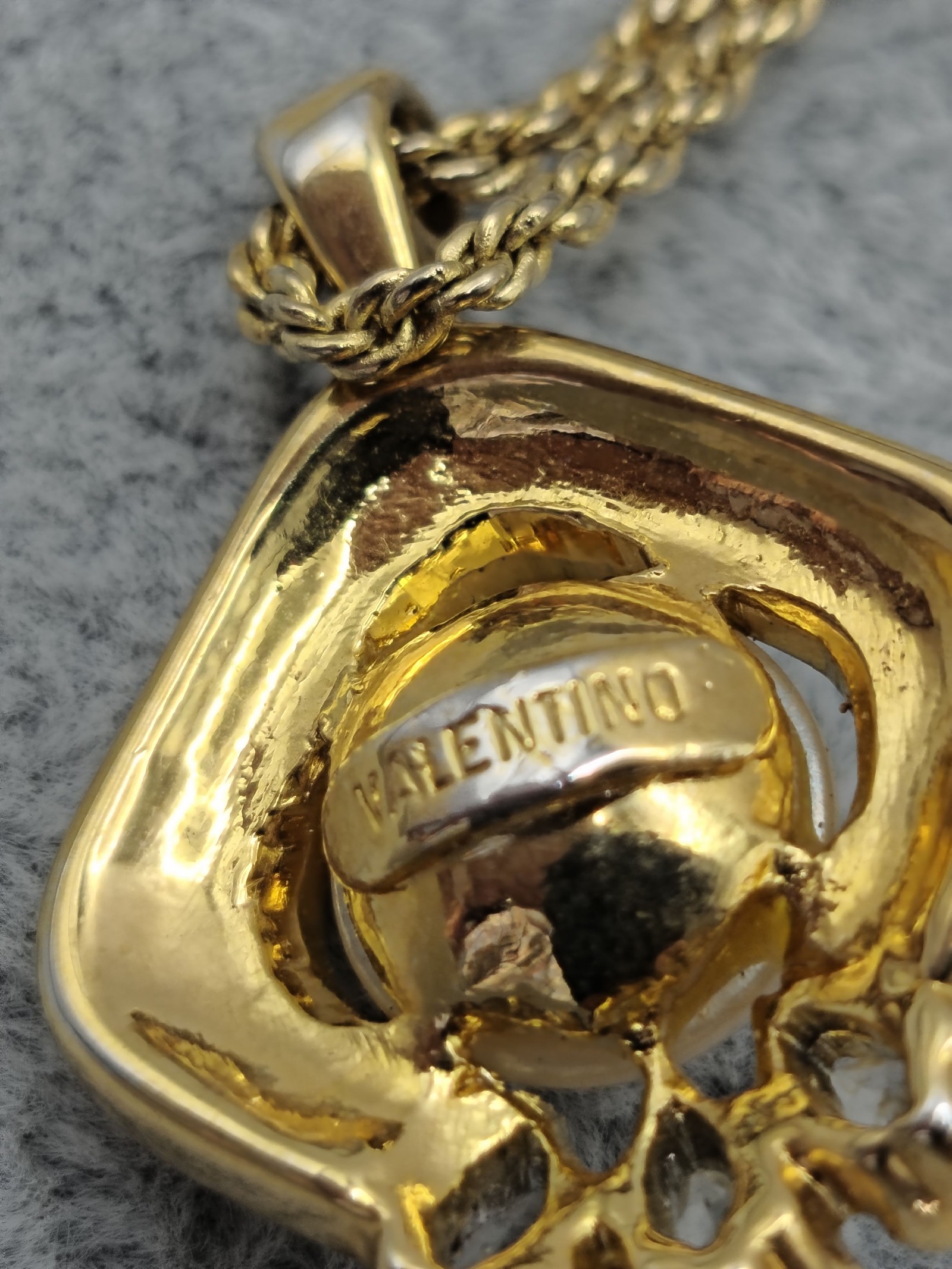 Valentino Women's Gold Tone Pearl & Crystal Pendant Necklace Other image 6