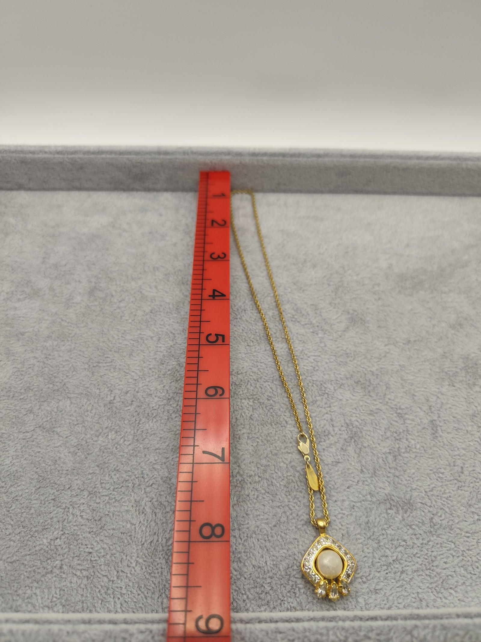 Valentino Women's Gold Tone Pearl & Crystal Pendant Necklace Other image 8