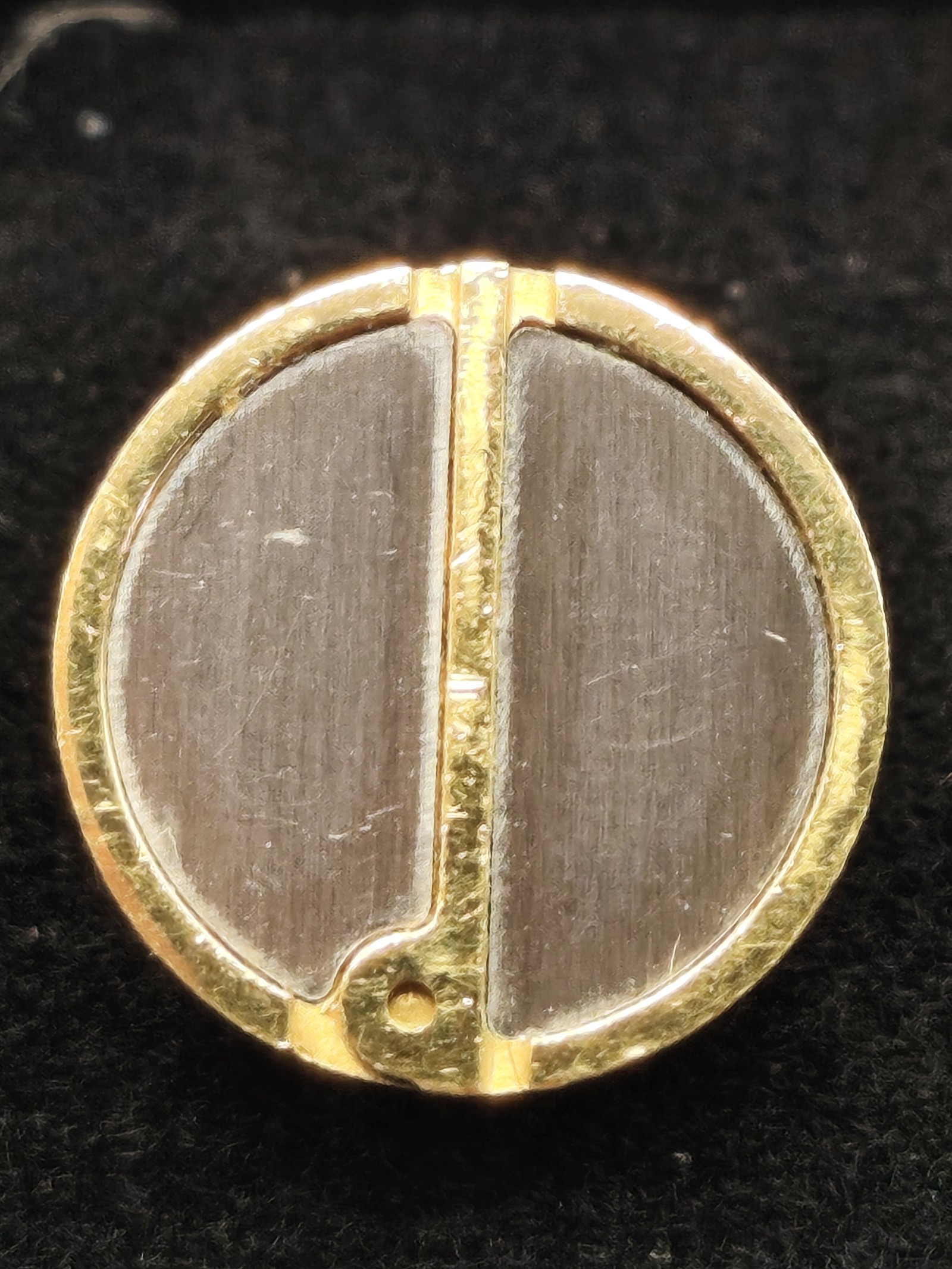 Dunhill Classic Gold Tone Round Cufflinks with Dunhill Detailing image 3