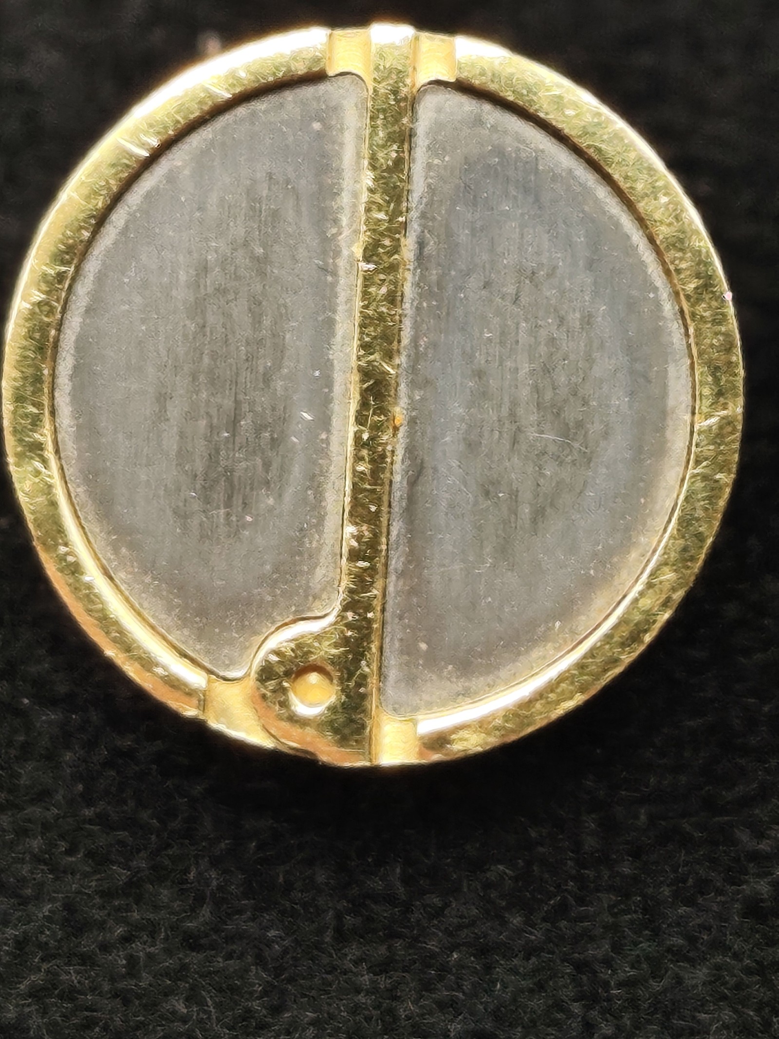 Dunhill Classic Gold Tone Round Cufflinks with Dunhill Detailing image 4