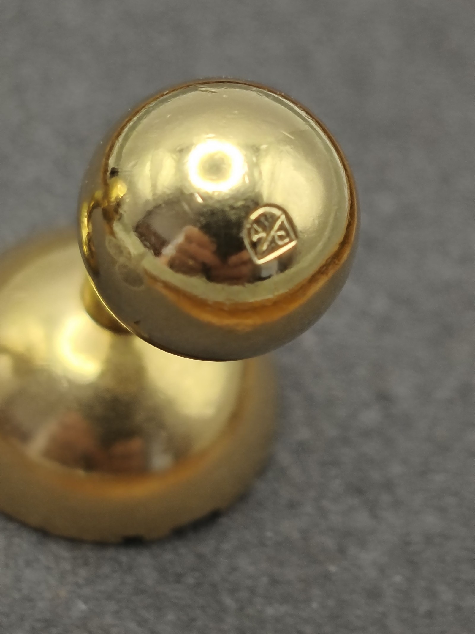 Dunhill Classic Gold Tone Round Cufflinks with Dunhill Detailing image 7