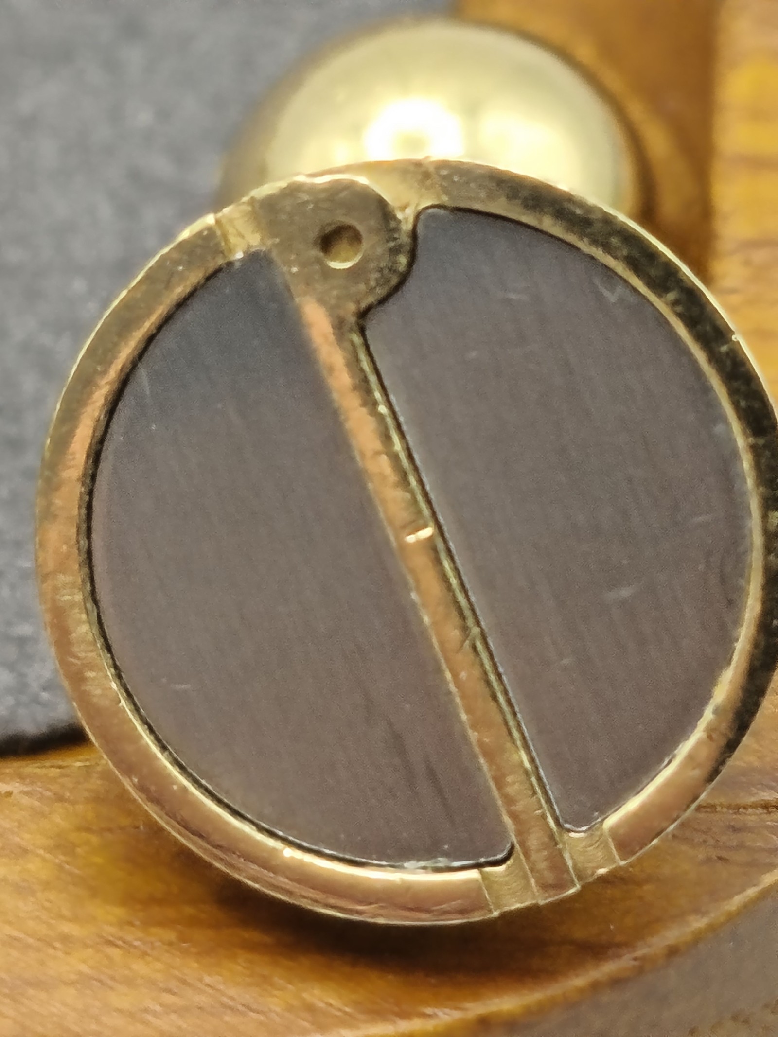 Dunhill Classic Gold Tone Round Cufflinks with Dunhill Detailing image 9