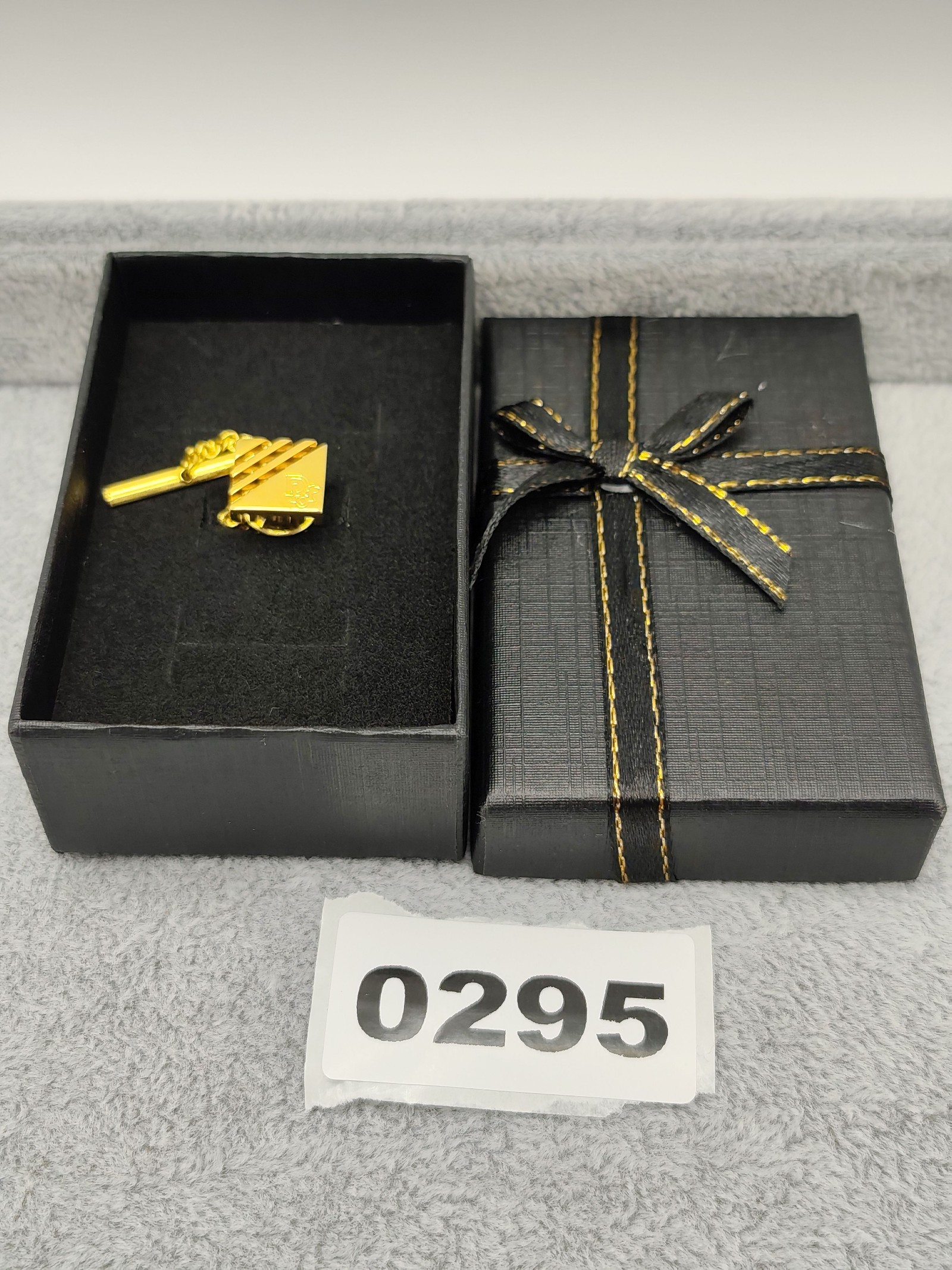 Dior Men's Gold Tone Tie Tack with Chain