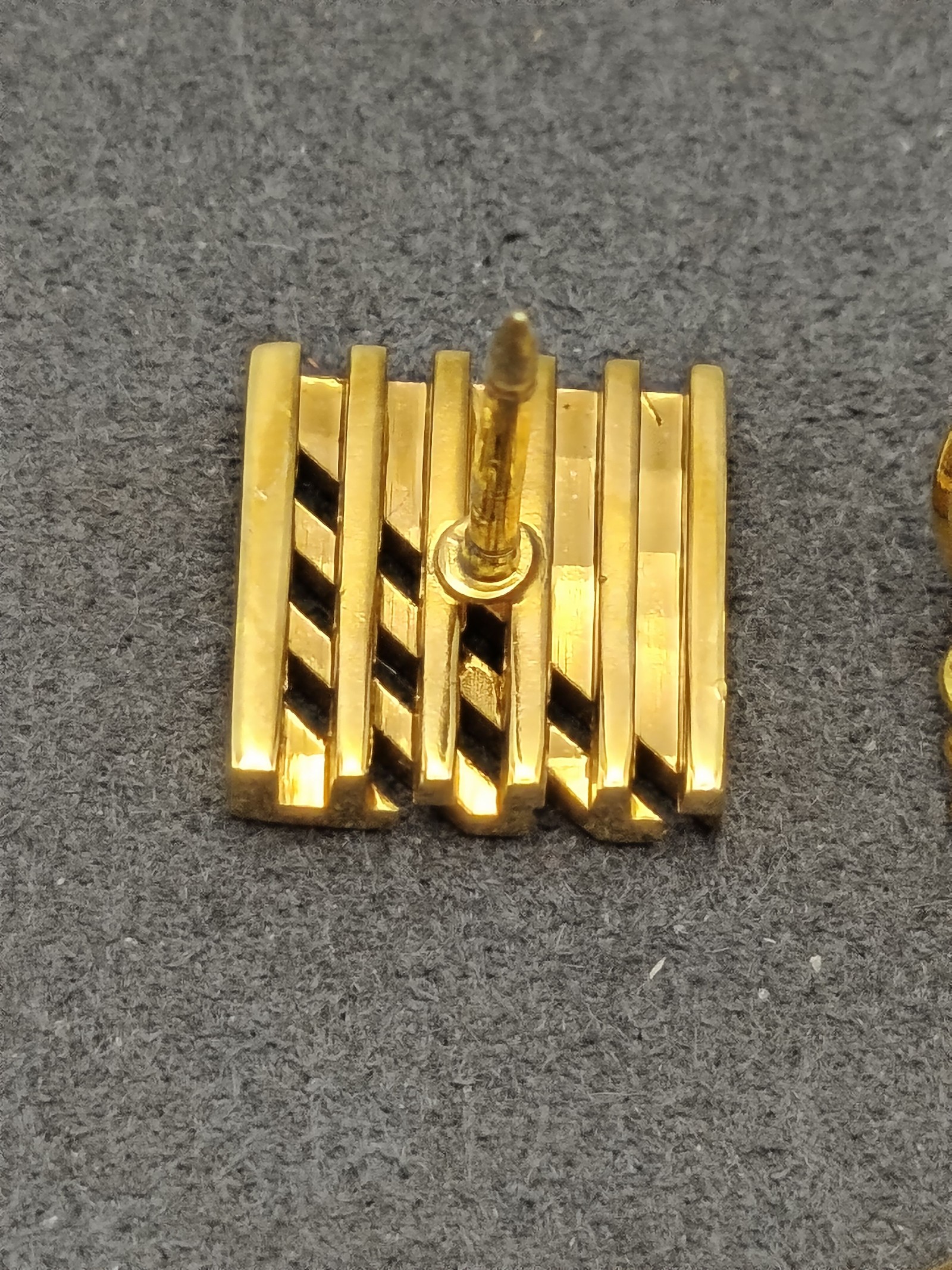 Dior Men's Gold Tone Tie Tack with Chain image 7