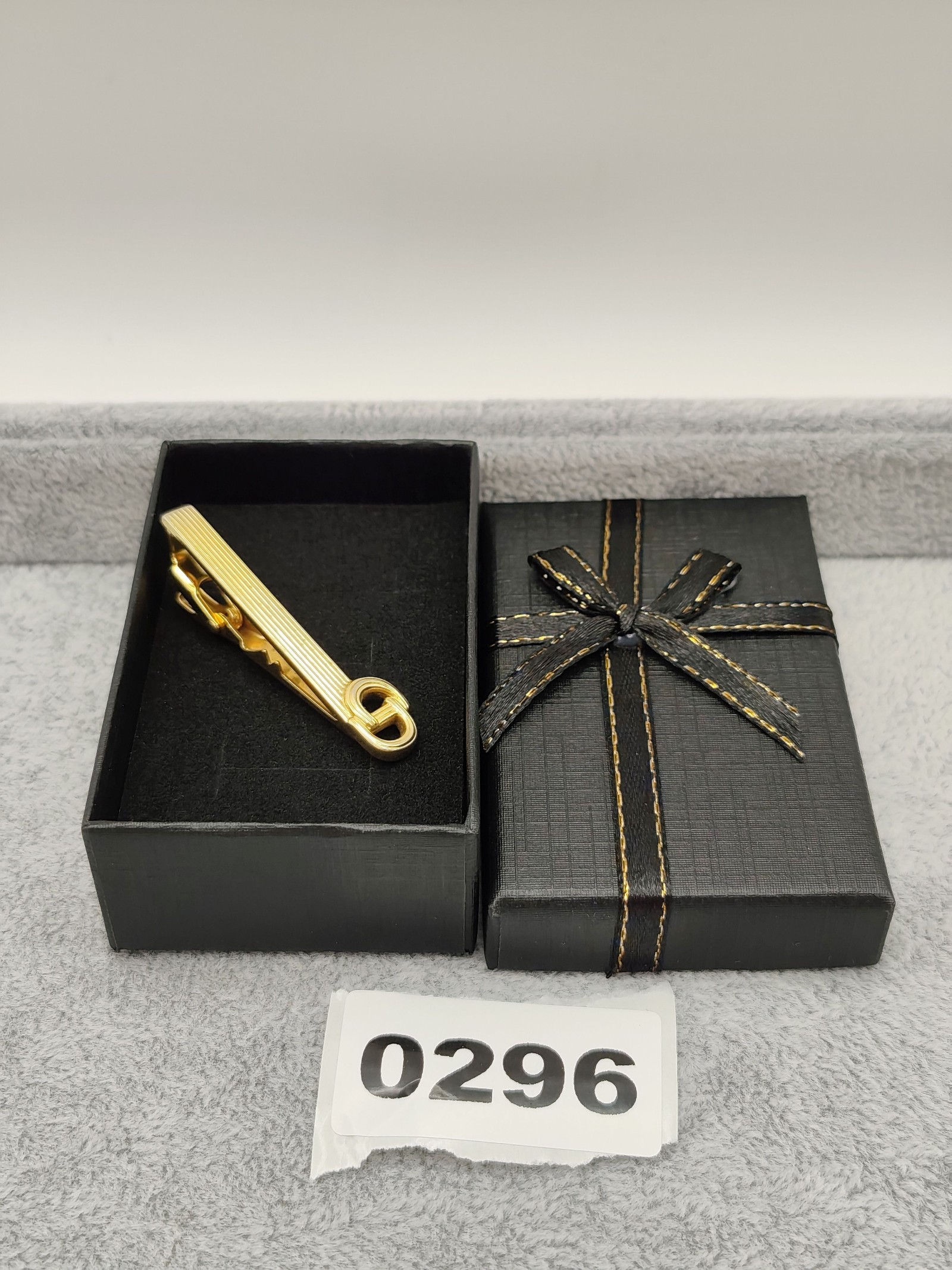 Christian Dior Gold Tone Men's Tie Clip with Box Other Size