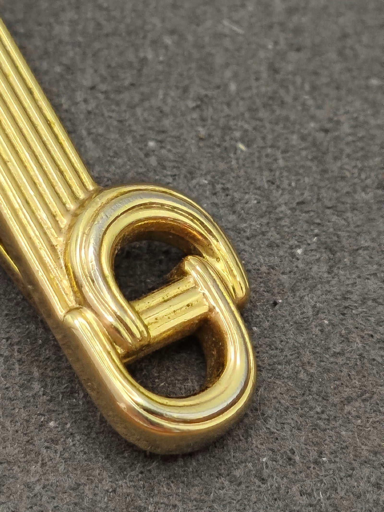 Christian Dior Gold Tone Men's Tie Clip with Box Other Size image 4