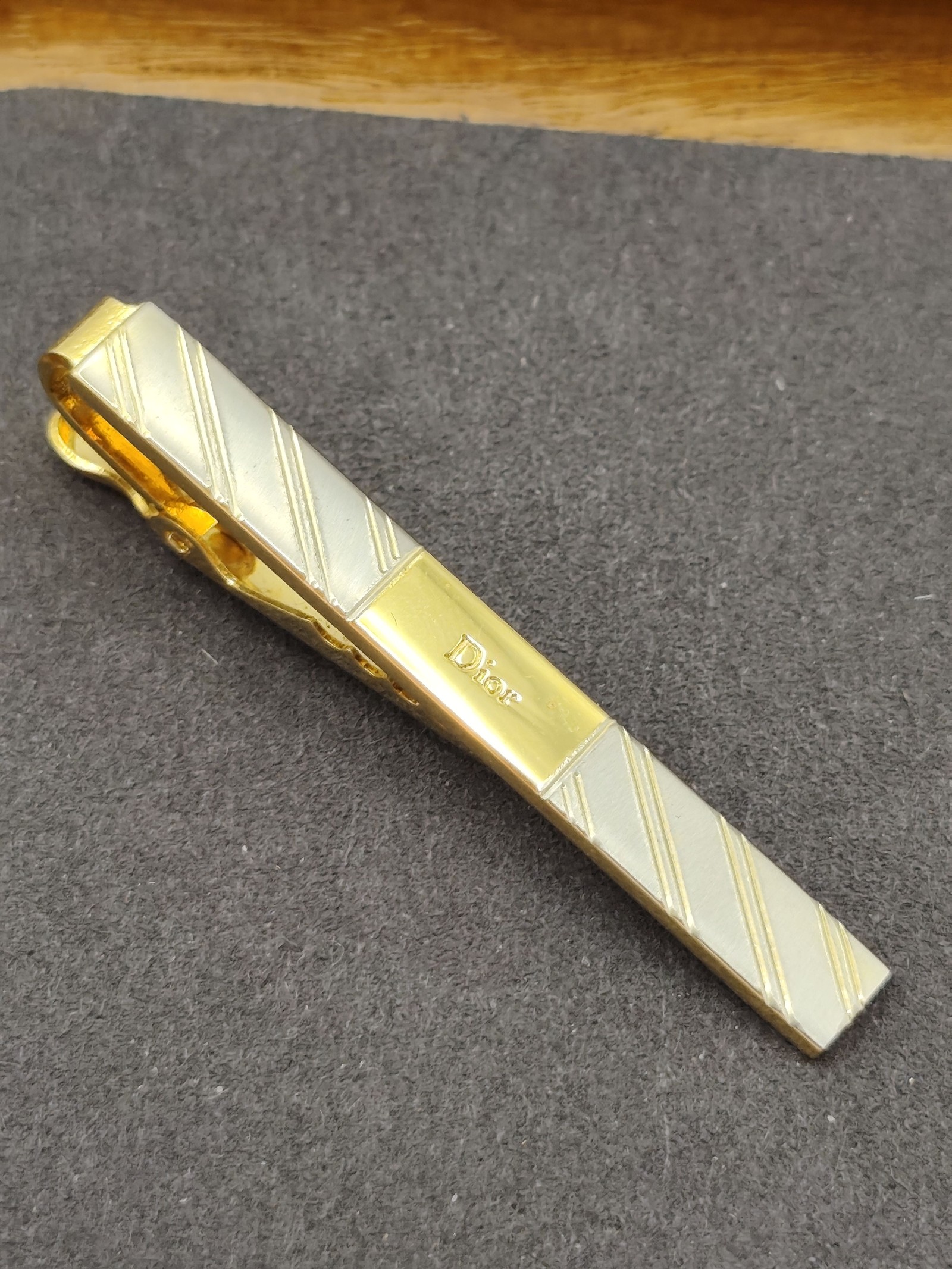 Christian Dior Gold Tone Men's Tie Clip image 8