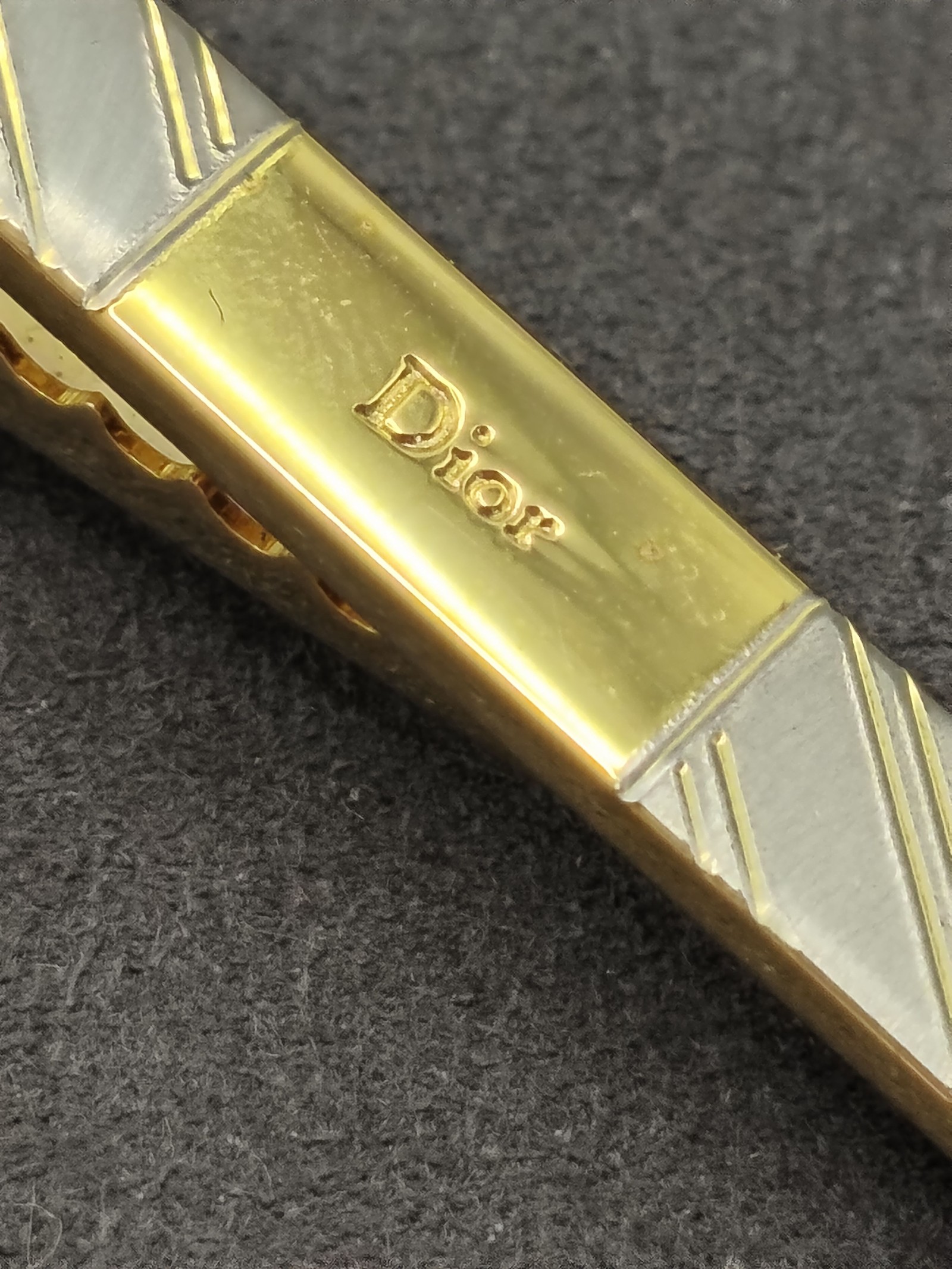 Christian Dior Gold Tone Men's Tie Clip image 10
