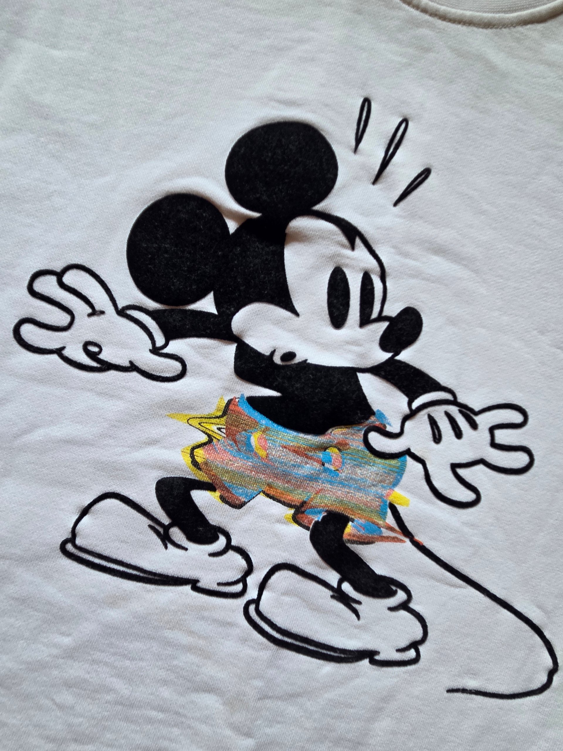 Zara x Disney Mickey Mouse Women’s White Crewneck Sweatshirt Size L image 6