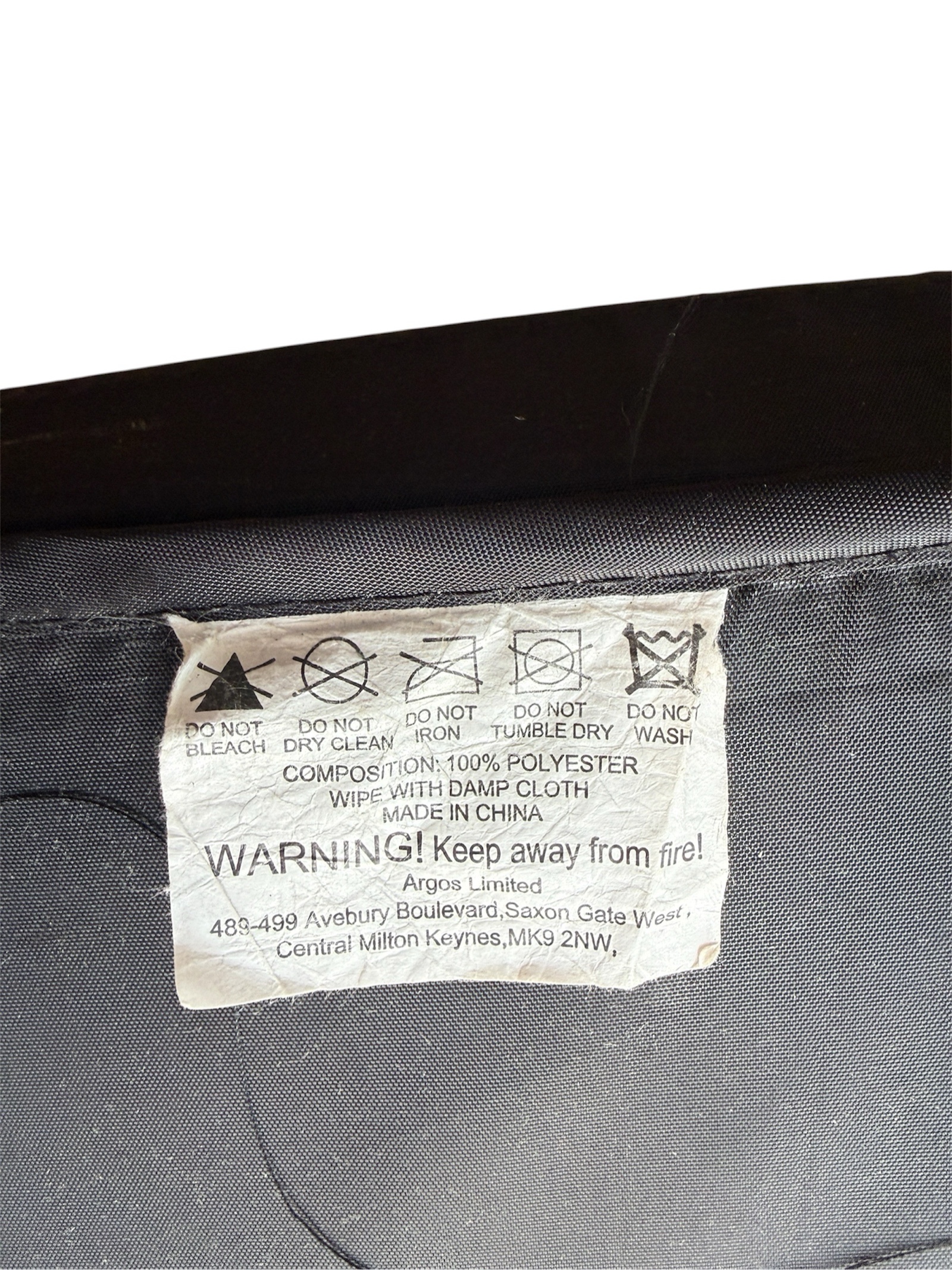 BabyStart Argos Travel Cot Playpen Black Cream Foldable Padded Base image 4