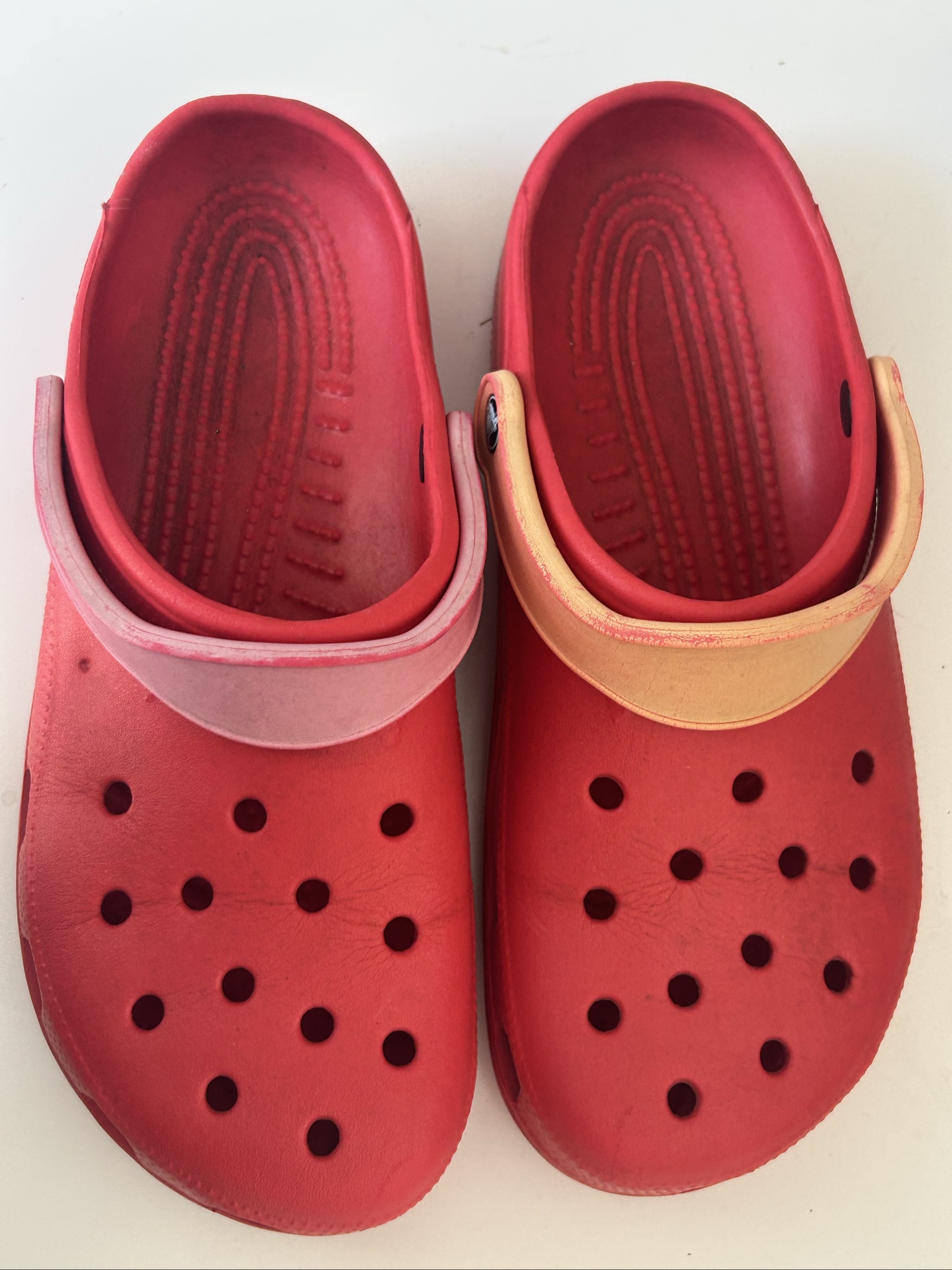 Crocs Red & Pink Lightweight Comfort Clogs XXL Men's
