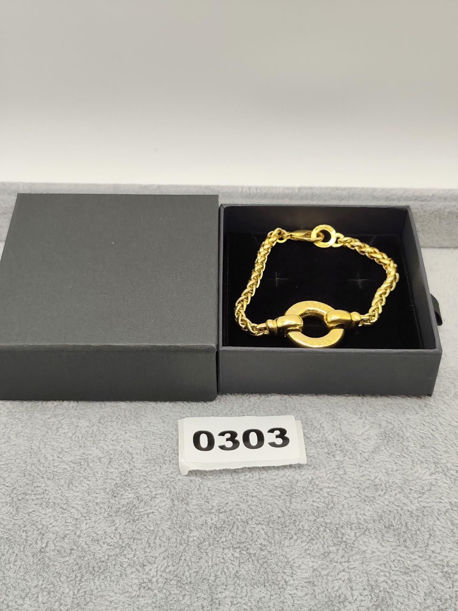 Agatha Gold Tone Round Link Bracelet Unisex Other