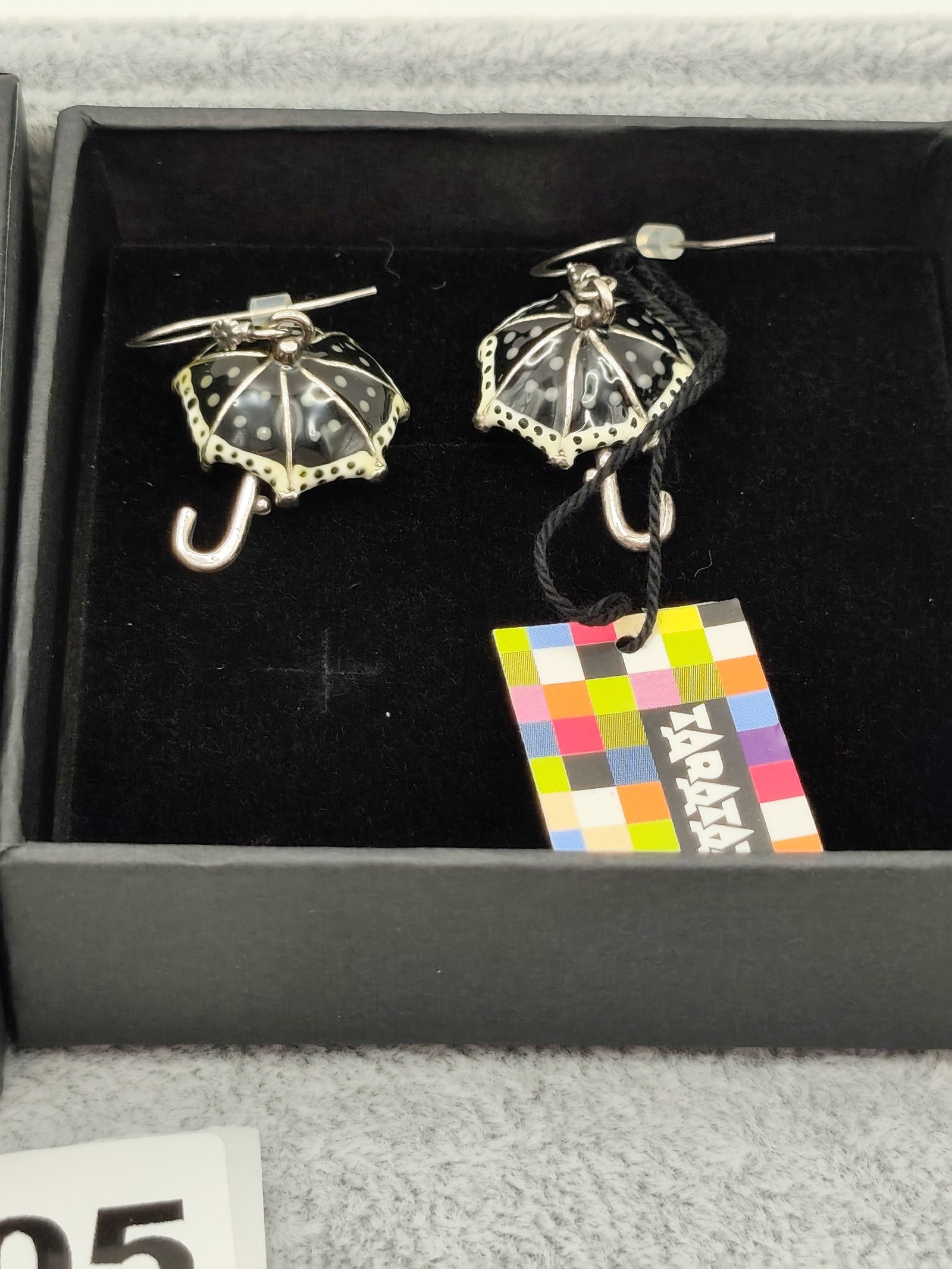Black & White Umbrella Drop Earrings Women image 2