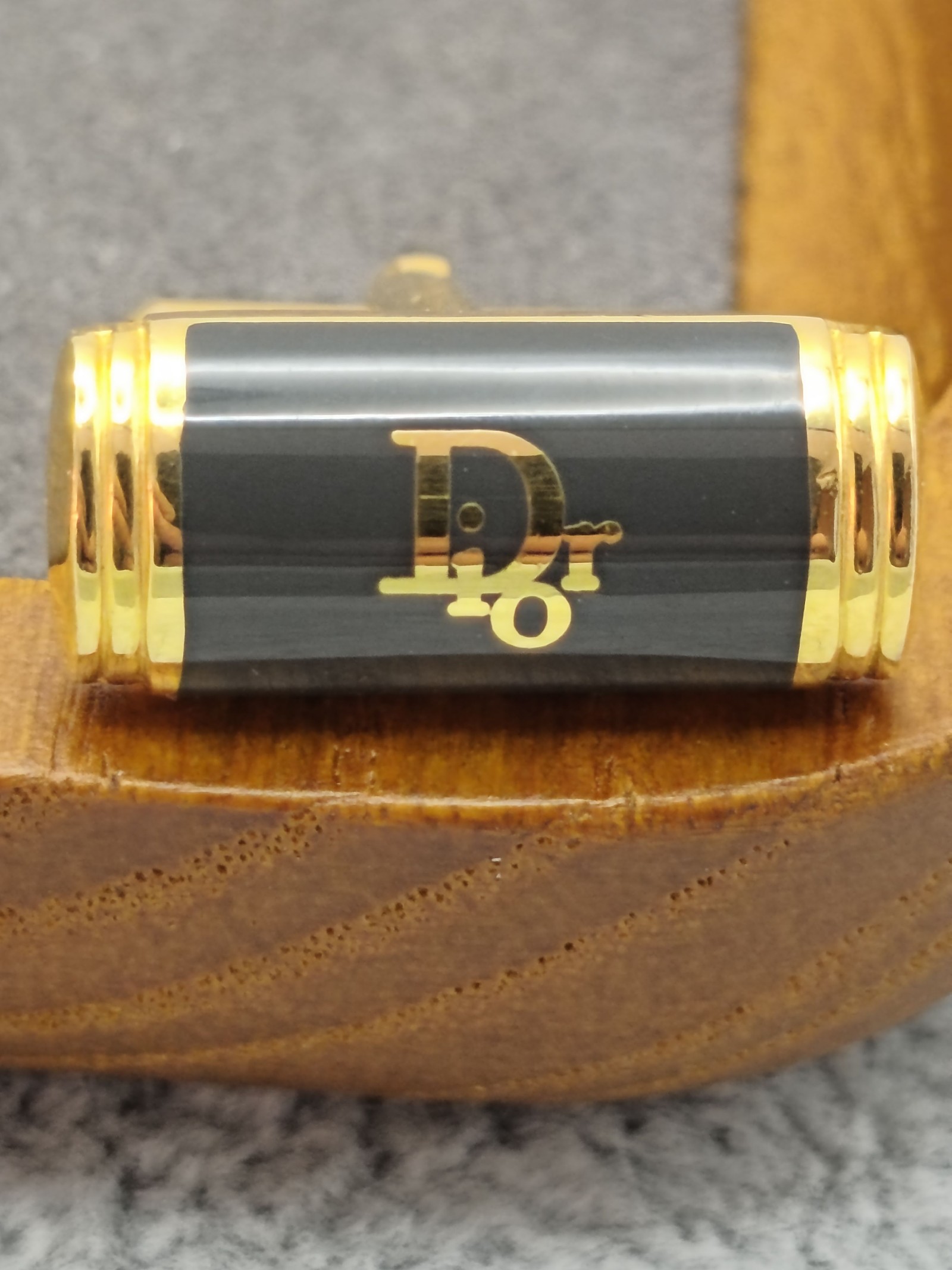 Christian Dior Monsieur Dark Grey & Gold Cufflinks & Tie Clip Set Other image 5