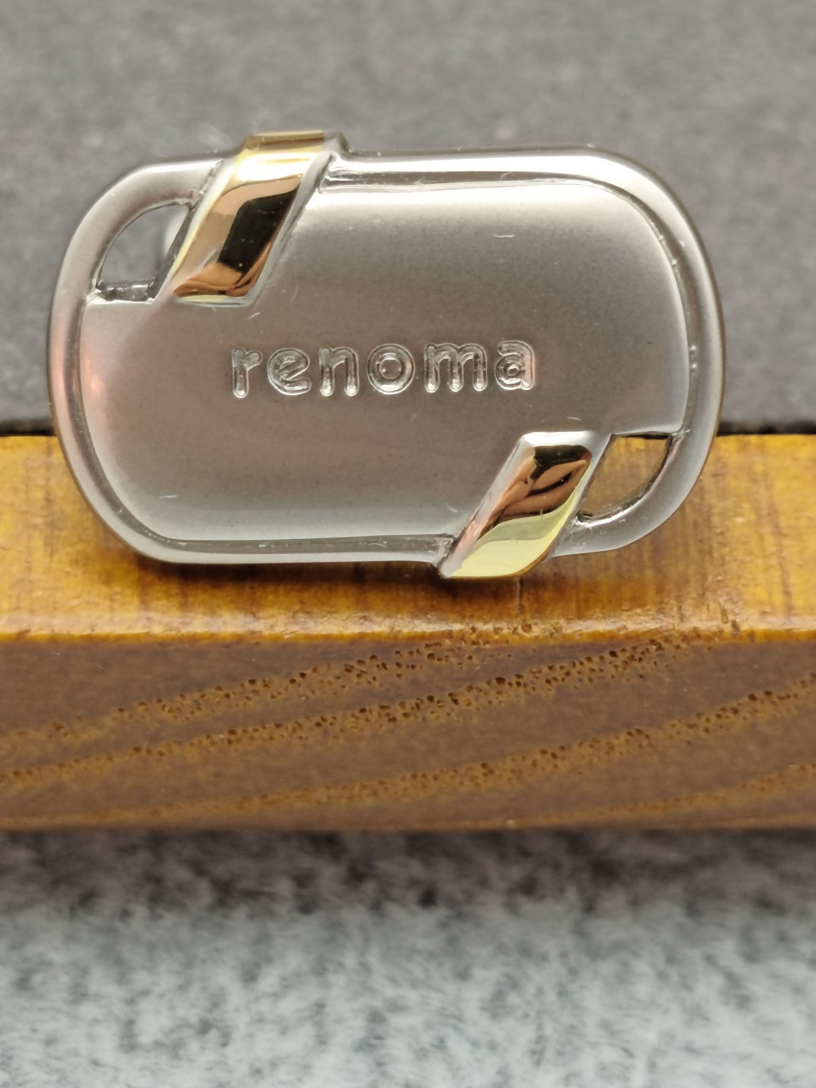 Renoma Men Silver & Gold Cufflinks & Tie Clip Set image 5
