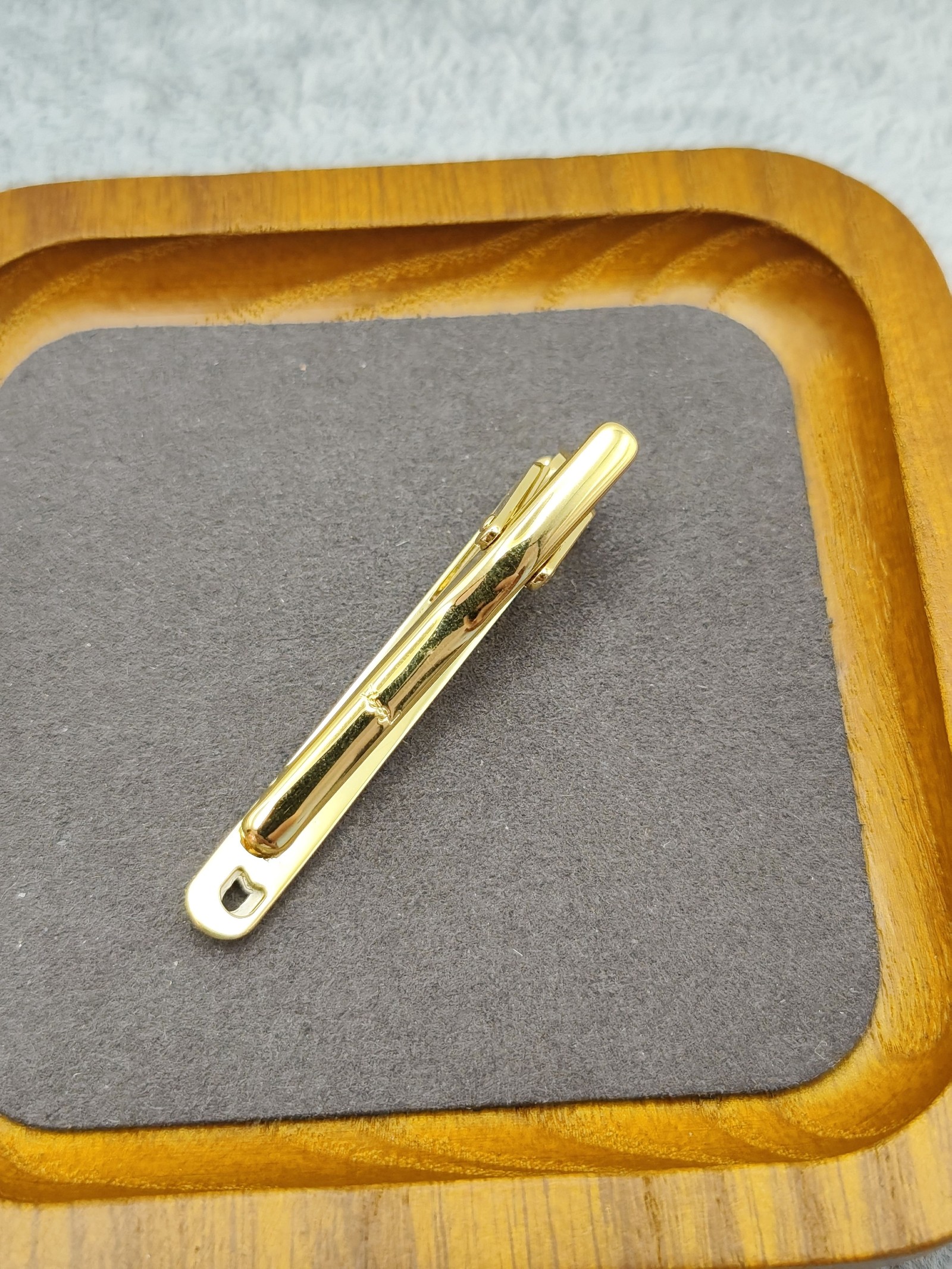 Yves Saint Laurent Gold & silver tone Tie Clip Men's Luxury Accessory image 8