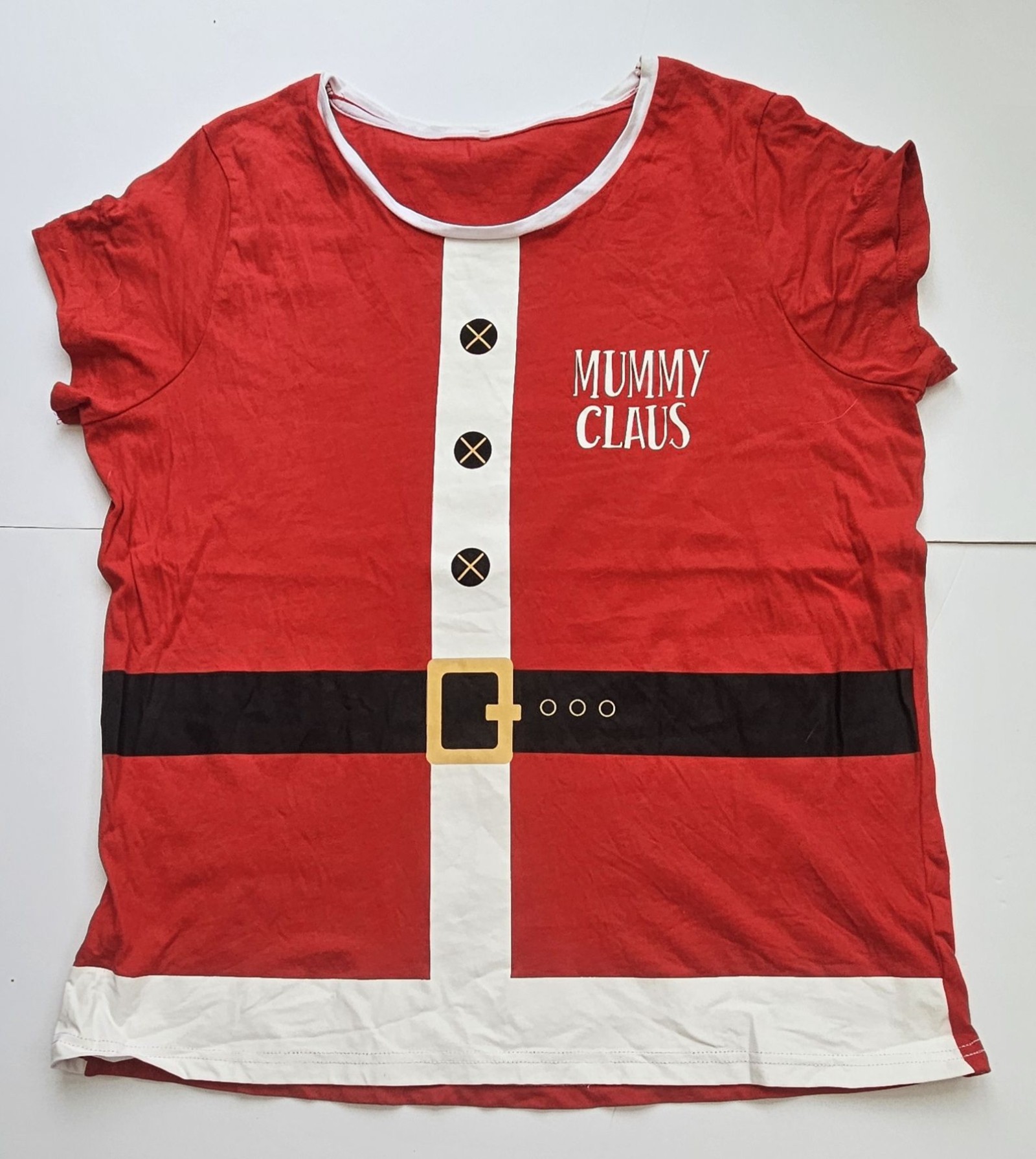 George Red Mummy Claus Cotton T-Shirt UK 16-18