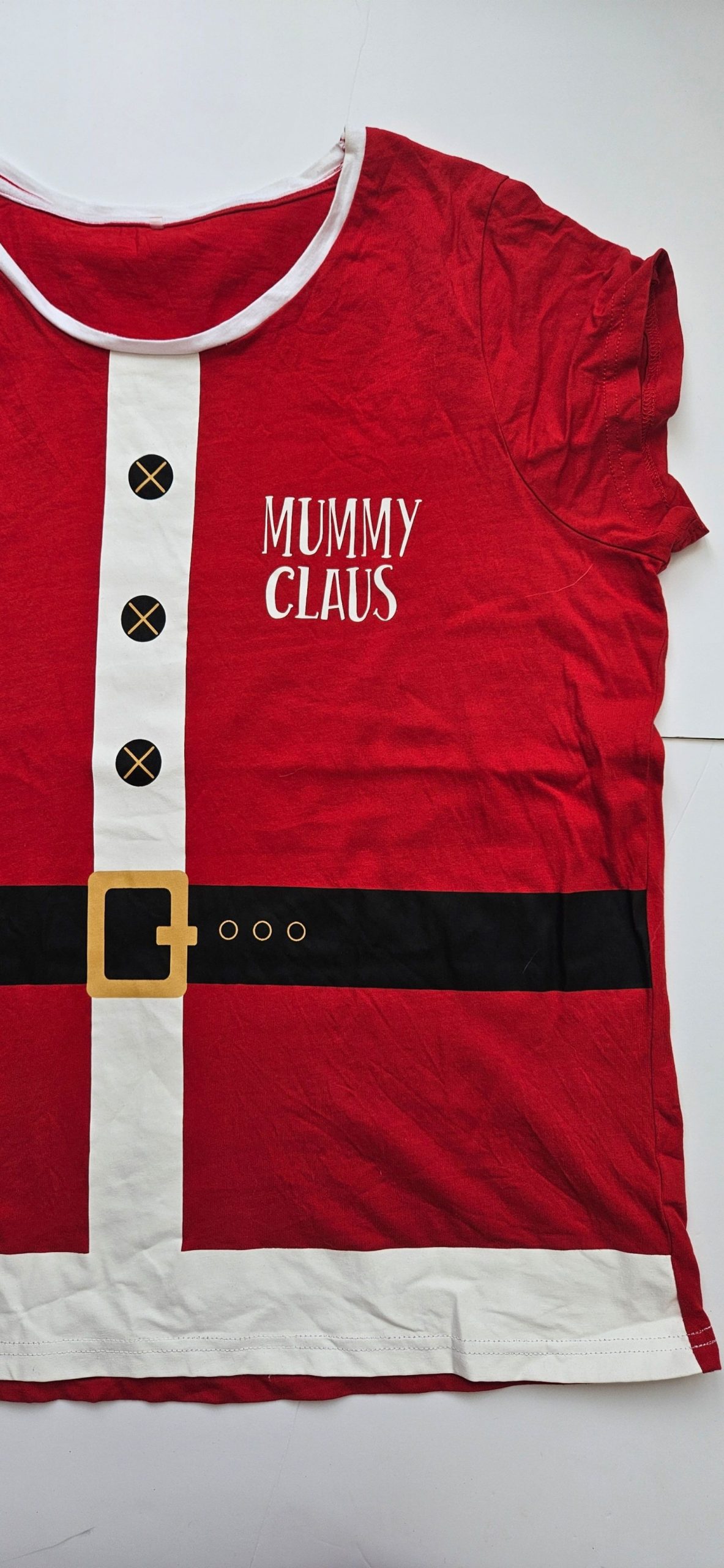 George Red Mummy Claus Cotton T-Shirt UK 16-18 image 2
