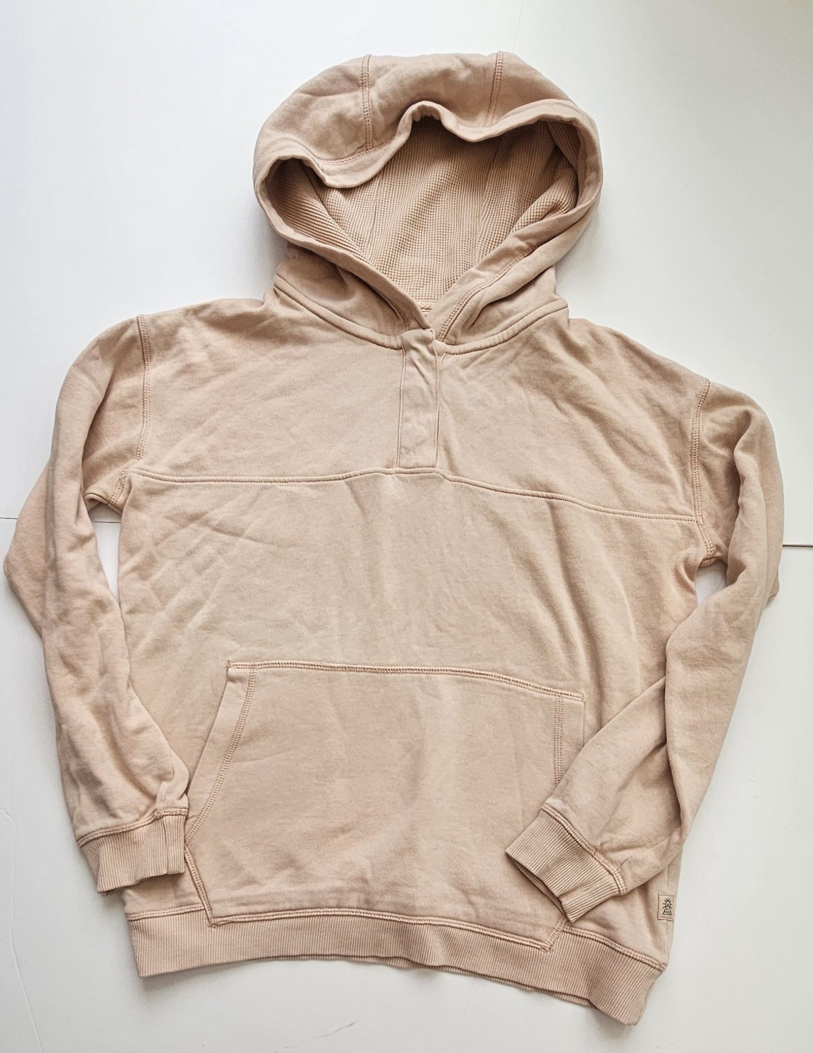 FatFace Women Beige Hoodie XS Snap Button image 4