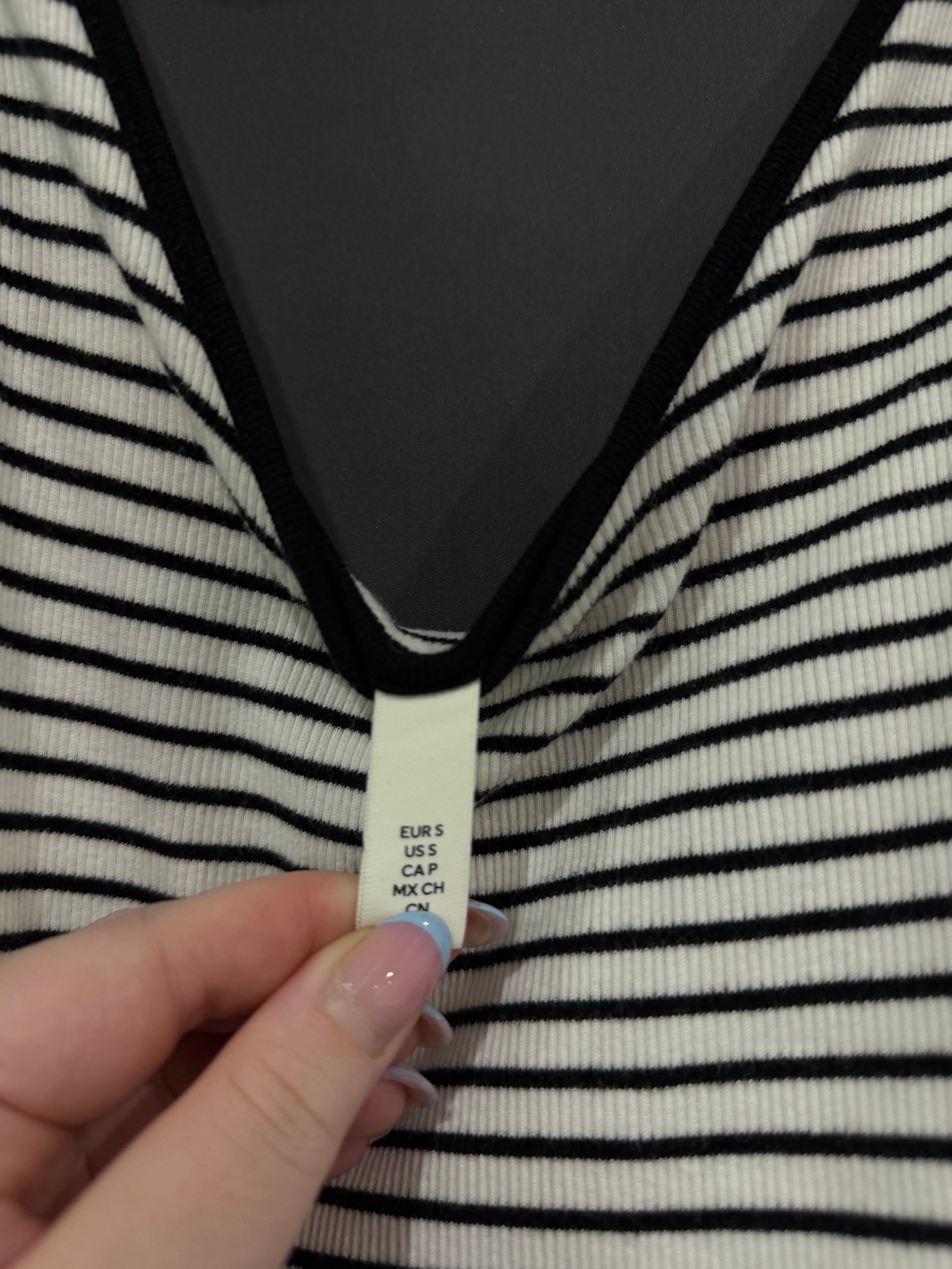 Striped Black & White Sleeveless Dress Small image 2
