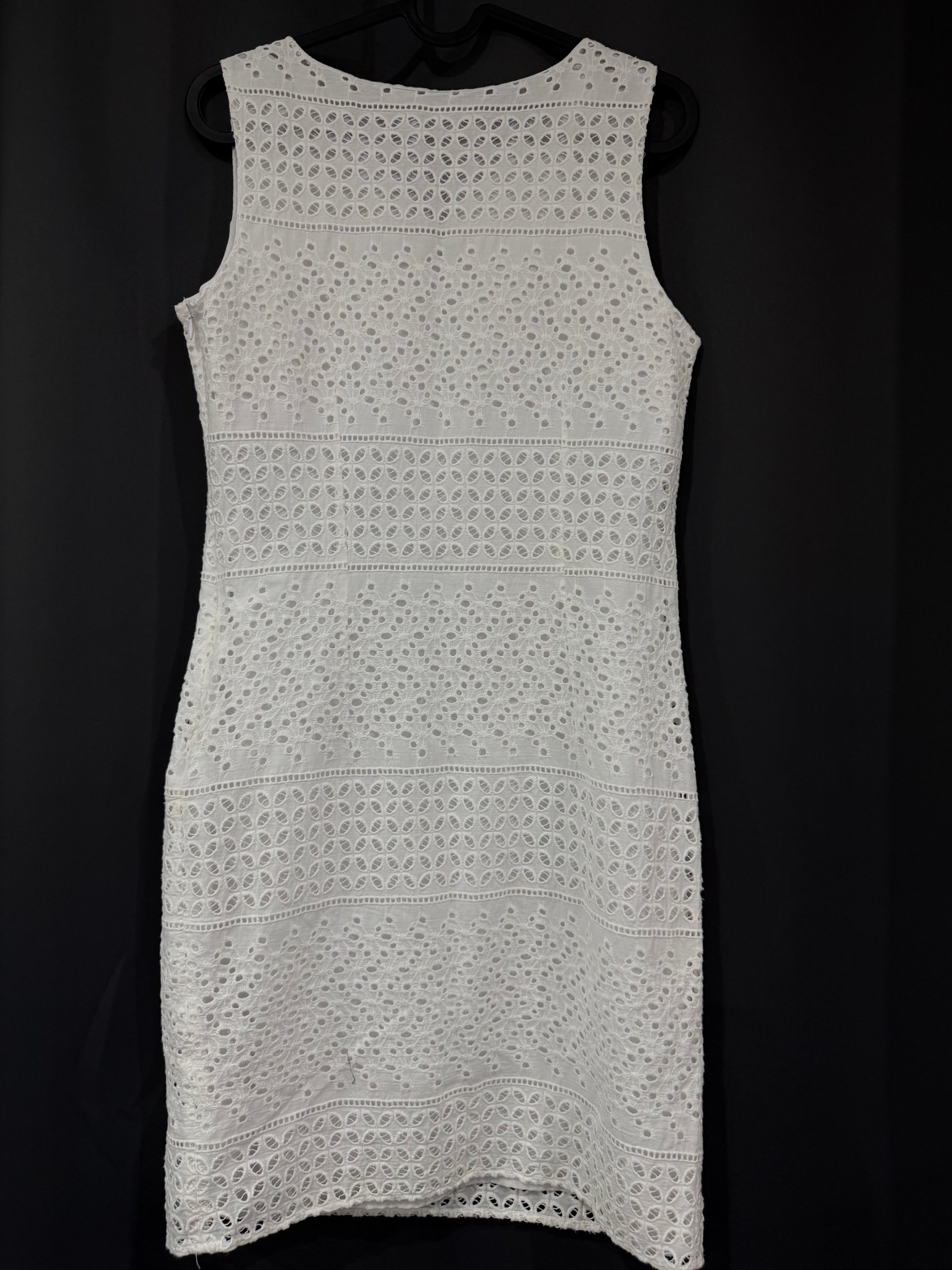 M&Co White Eyelet Lace Sleeveless Dress UK 10 image 4
