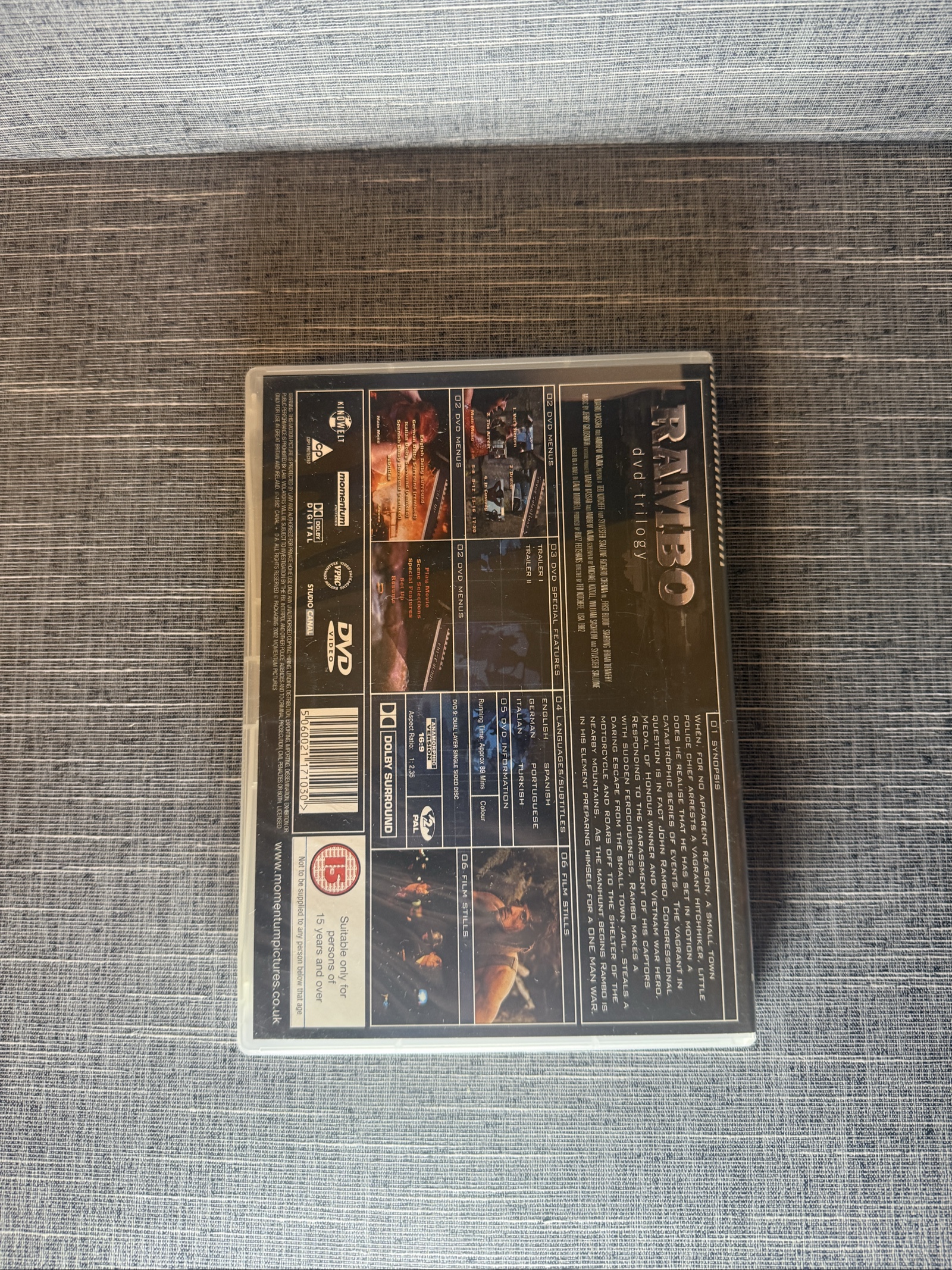 Rambo DVD Trilogy First Blood Take One Film Collection image 2