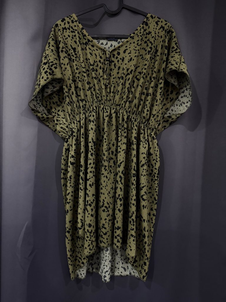 L-EX Women Green & Black Printed Dress One Size