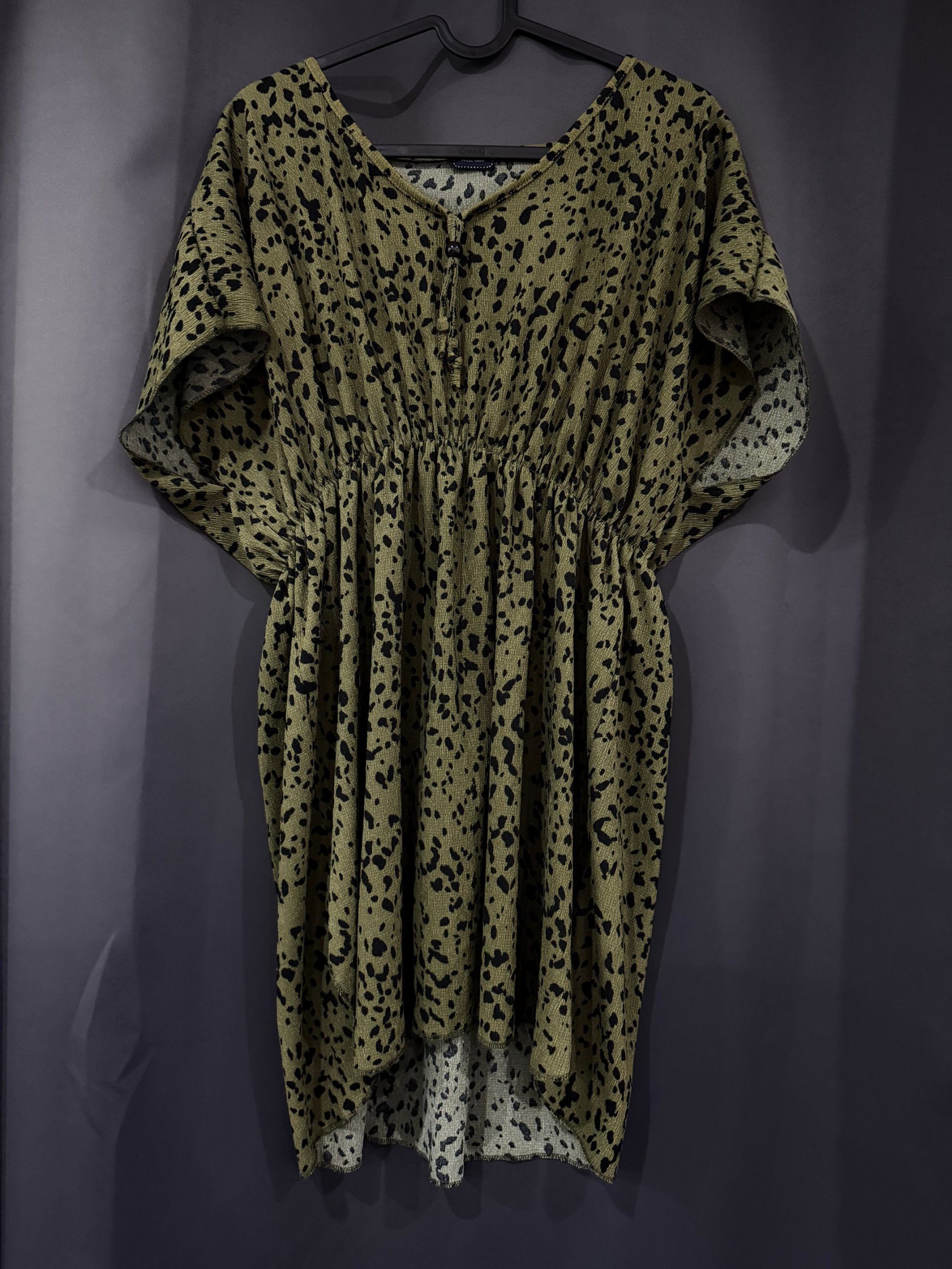 L-EX Women Green & Black Printed Dress One Size