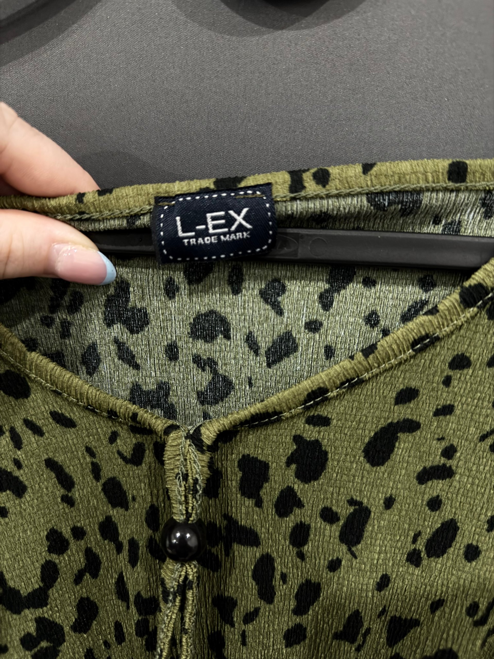 L-EX Women Green & Black Printed Dress One Size image 3