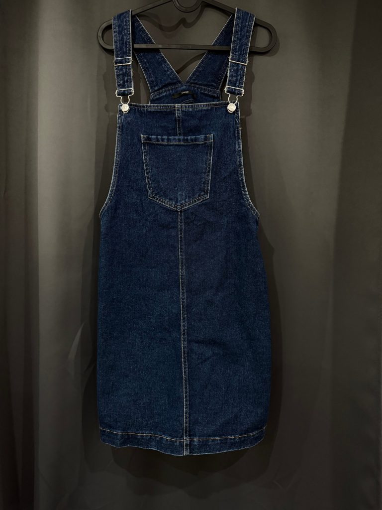 George Dark Blue Denim Pinafore Dress UK 14