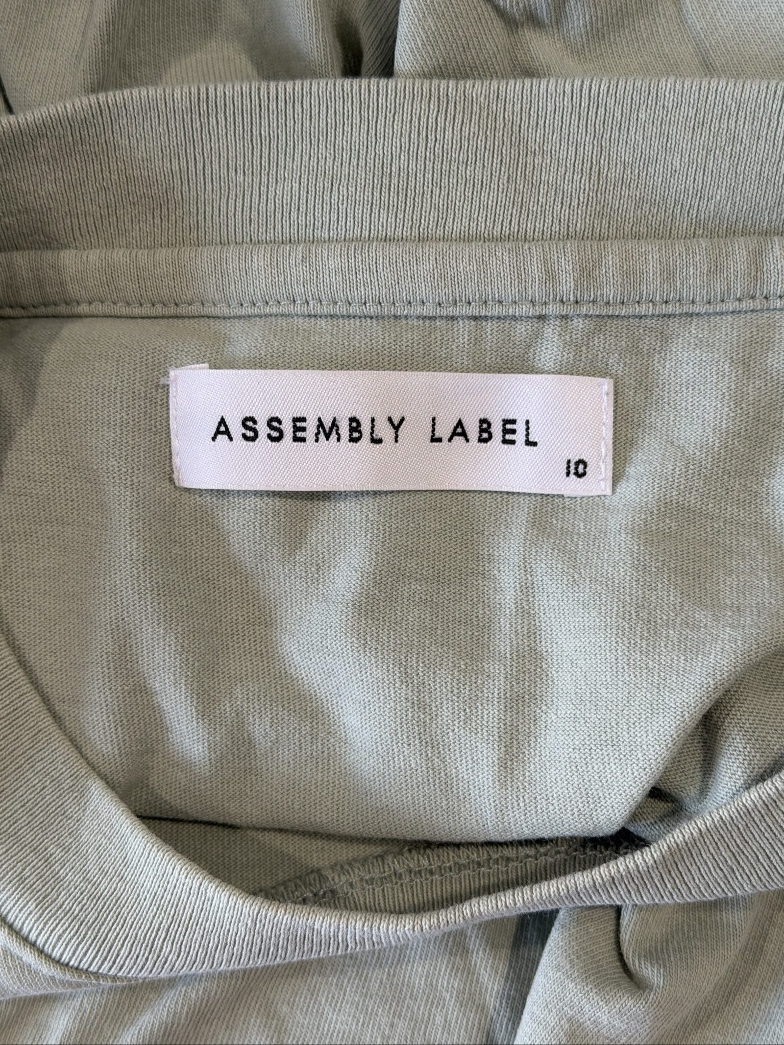 Assembly Label Sage Green Cotton T-Shirt Dress Size 10 image 3