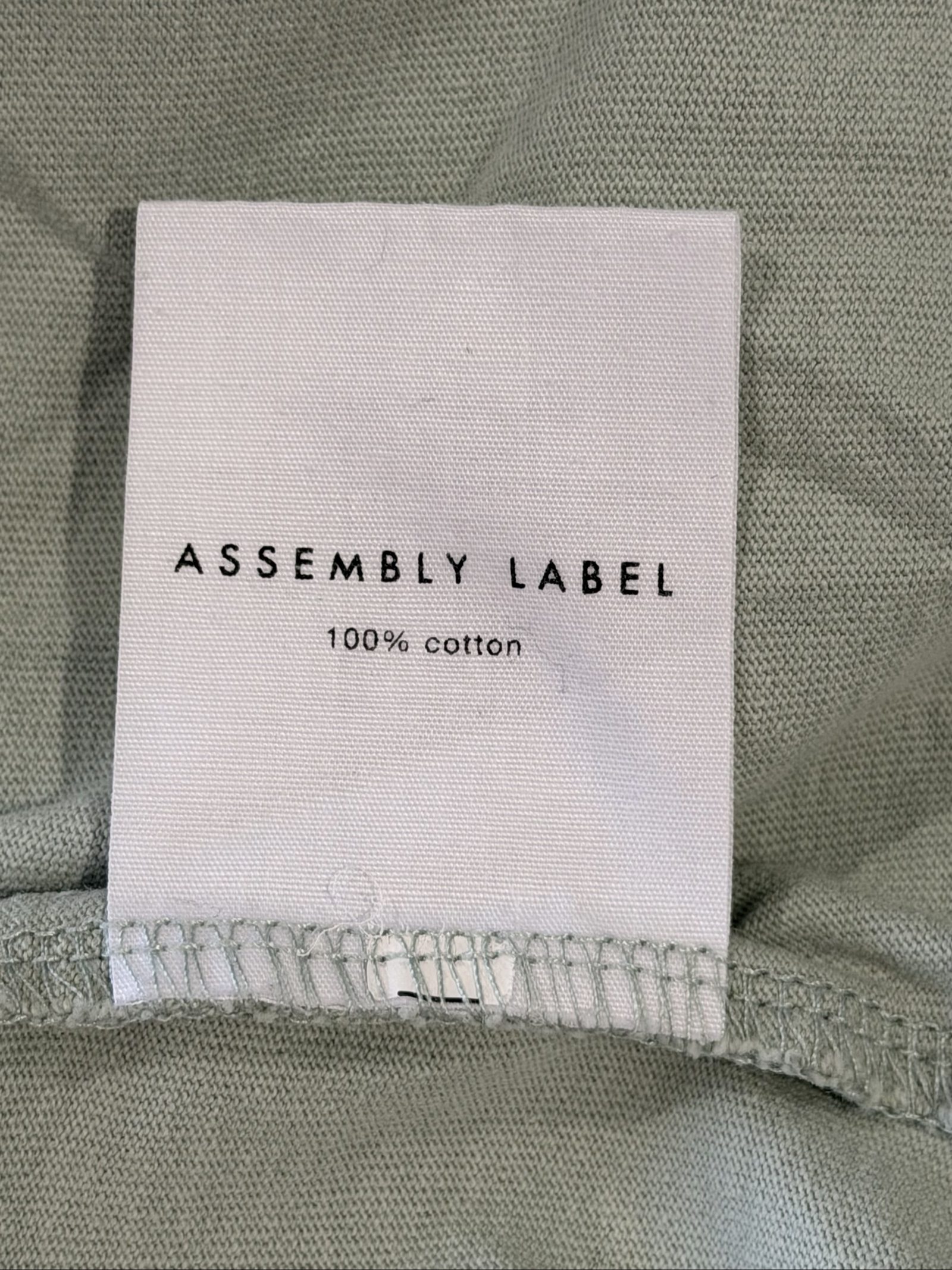 Assembly Label Sage Green Cotton T-Shirt Dress Size 10 image 4