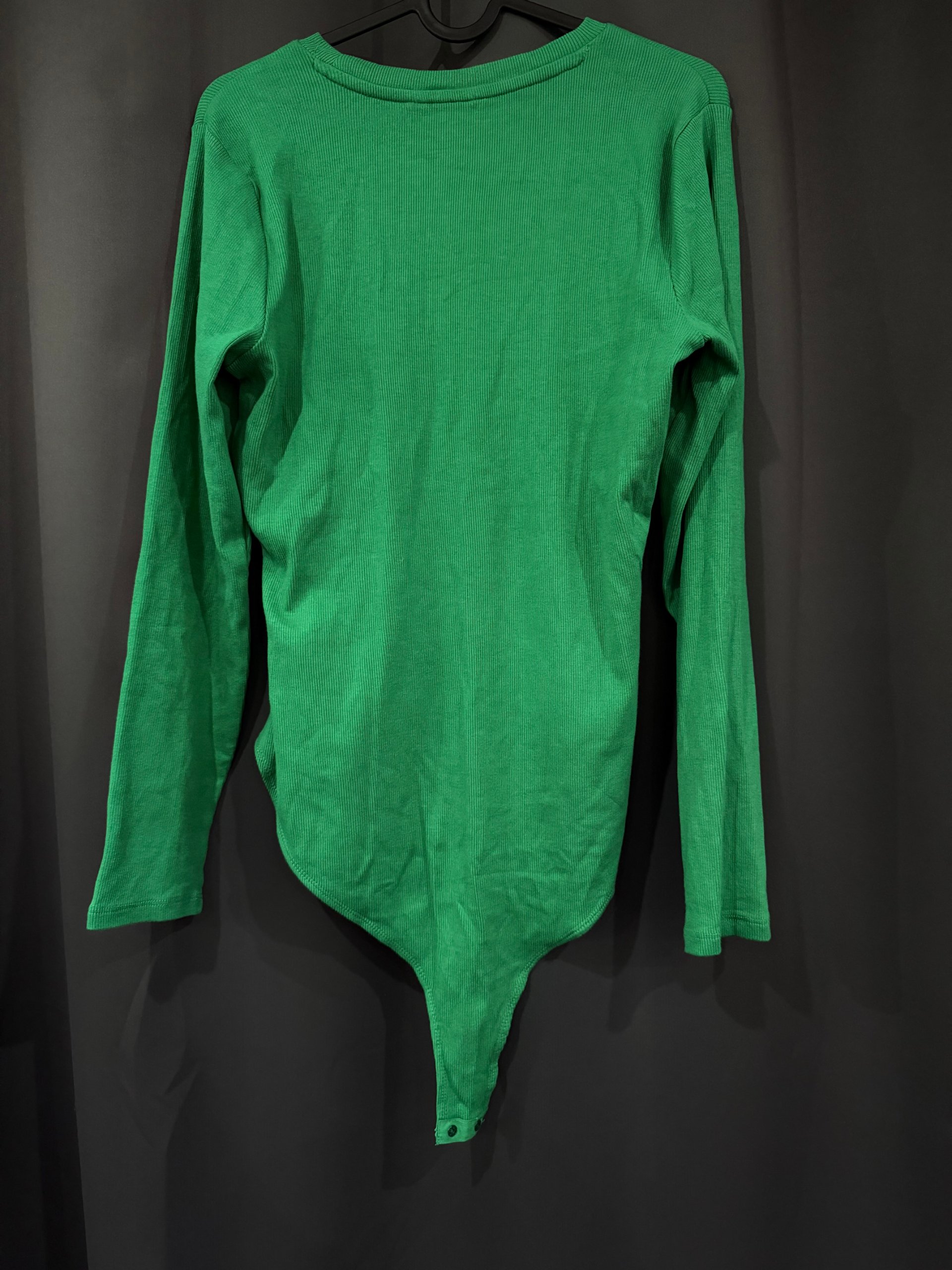 New Look Women Green Ribbed Long Sleeve Bodysuit UK 16 image 2