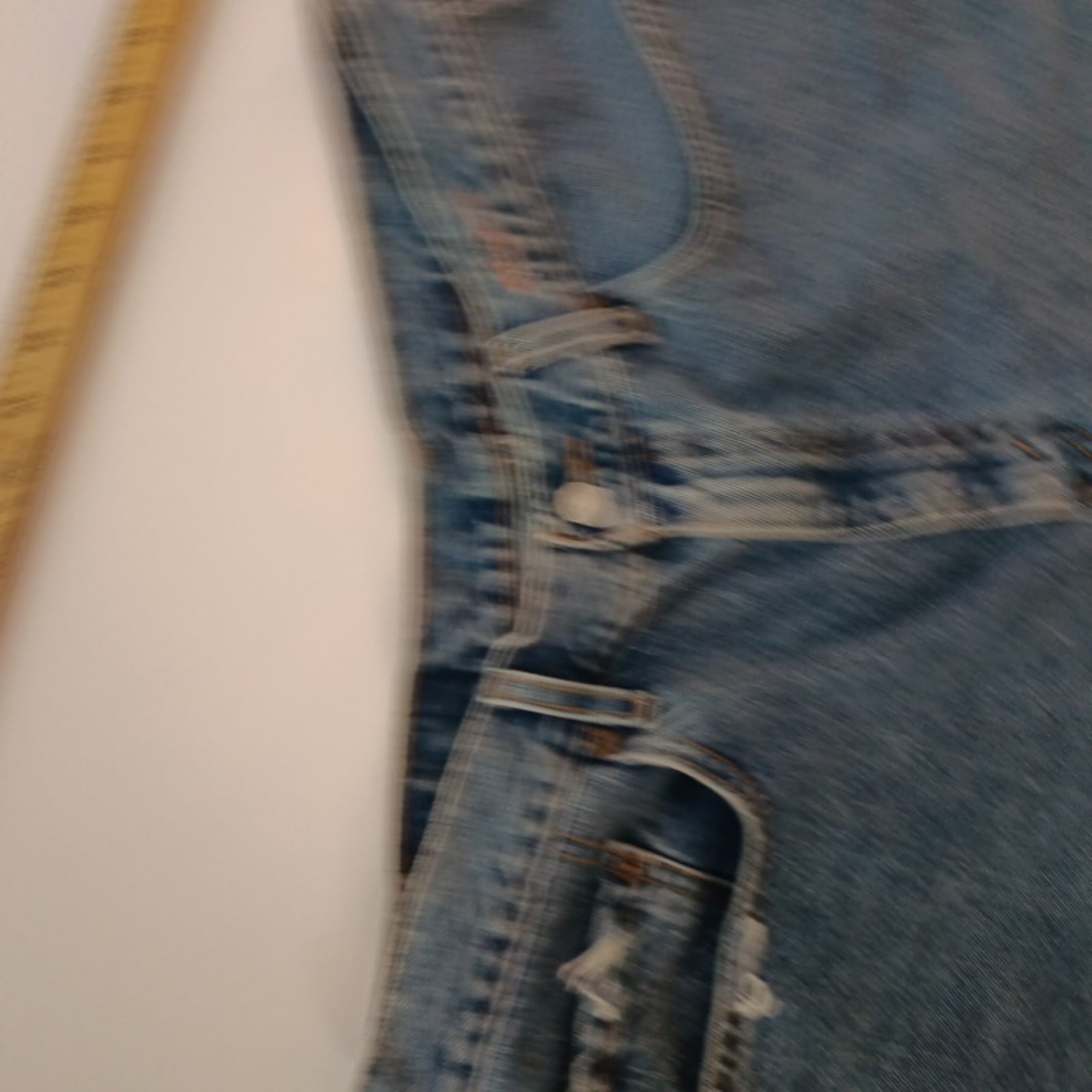 Levi's Blue Denim Star Applique Shorts 34 Cotton image 5