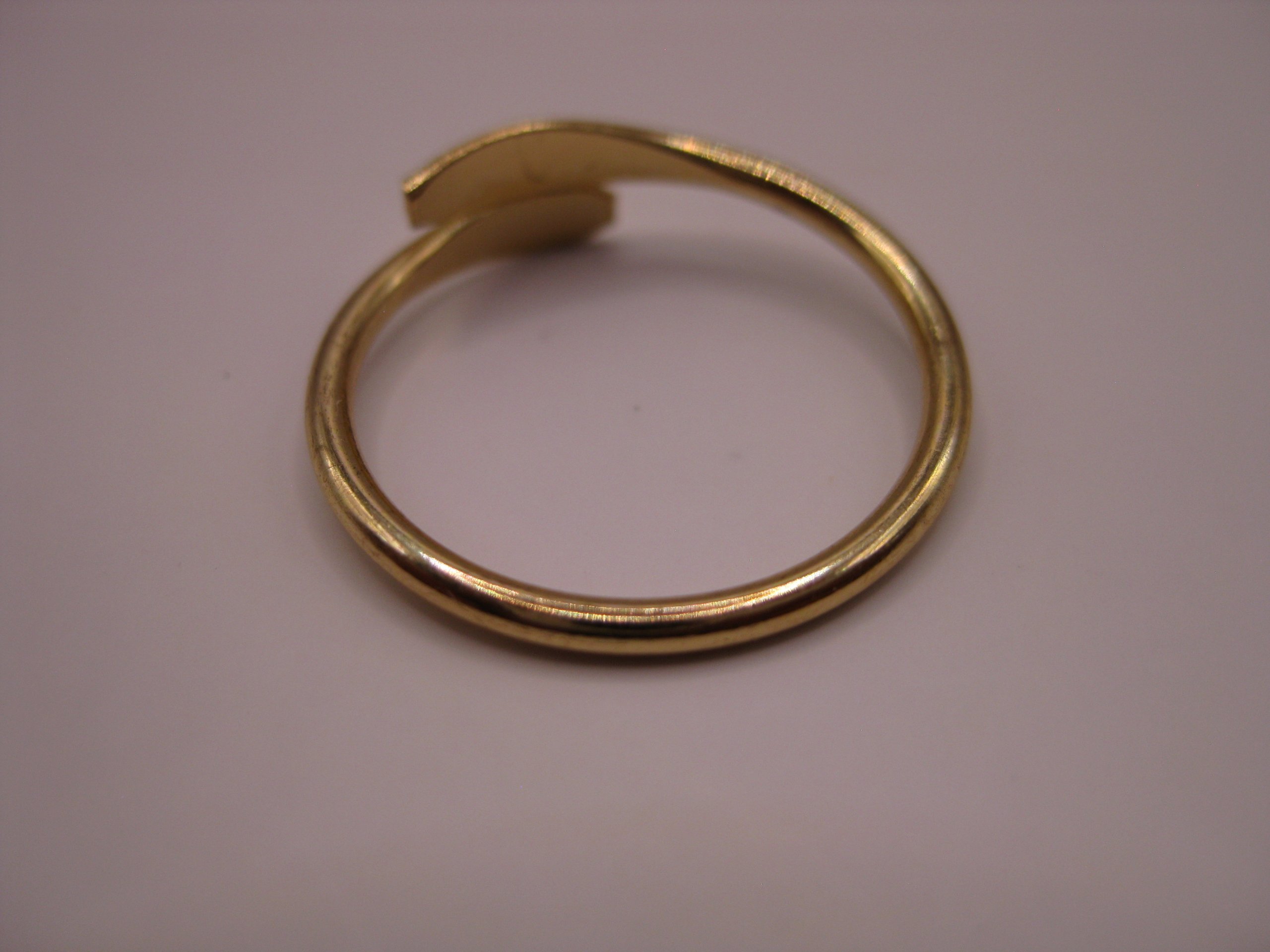 Unbranded Gold Tone Open Band Ring One Size image 5