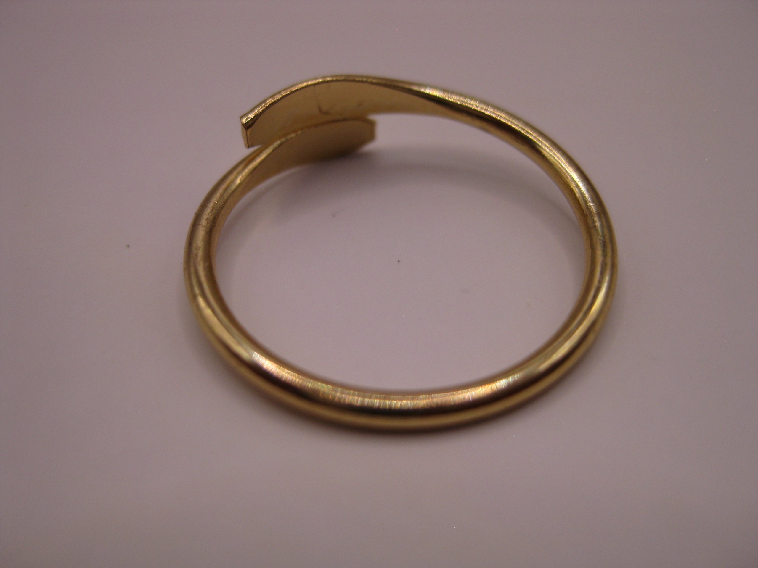 Unbranded Gold Tone Open Band Ring One Size image 7