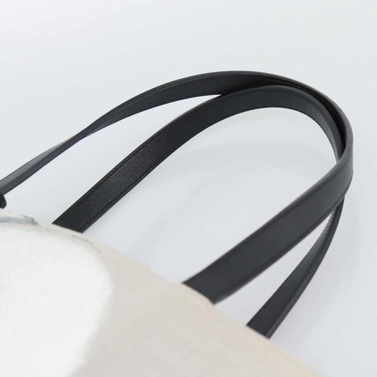 CHANEL Camelia Tote Bag Canvas White Silver CC Auth 190607V image 8