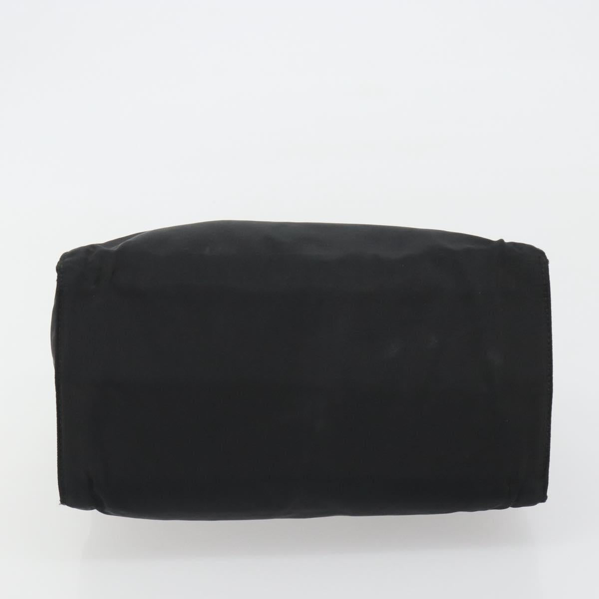 PRADA Hand Bag Nylon Black Gold Auth ar14012 image 9