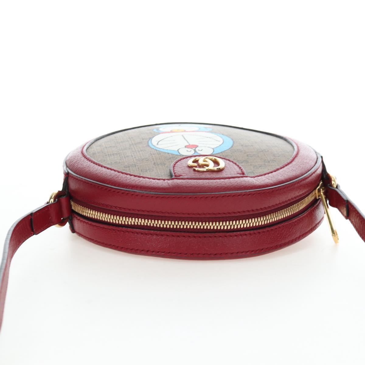 GUCCI Doraemon Micro GG Supreme Bag PVC Leather Beige 625216 Auth ka5138M image 7