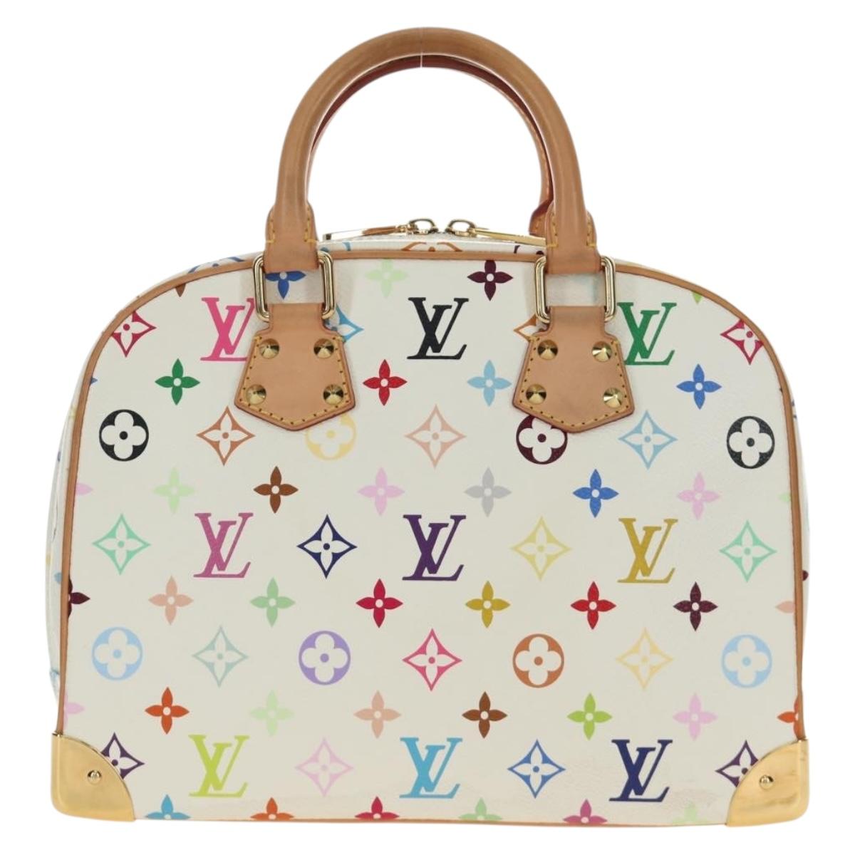 LOUIS VUITTON Monogram Multicolor Trouville Hand Bag White M92663 Auth BA13774V image 2