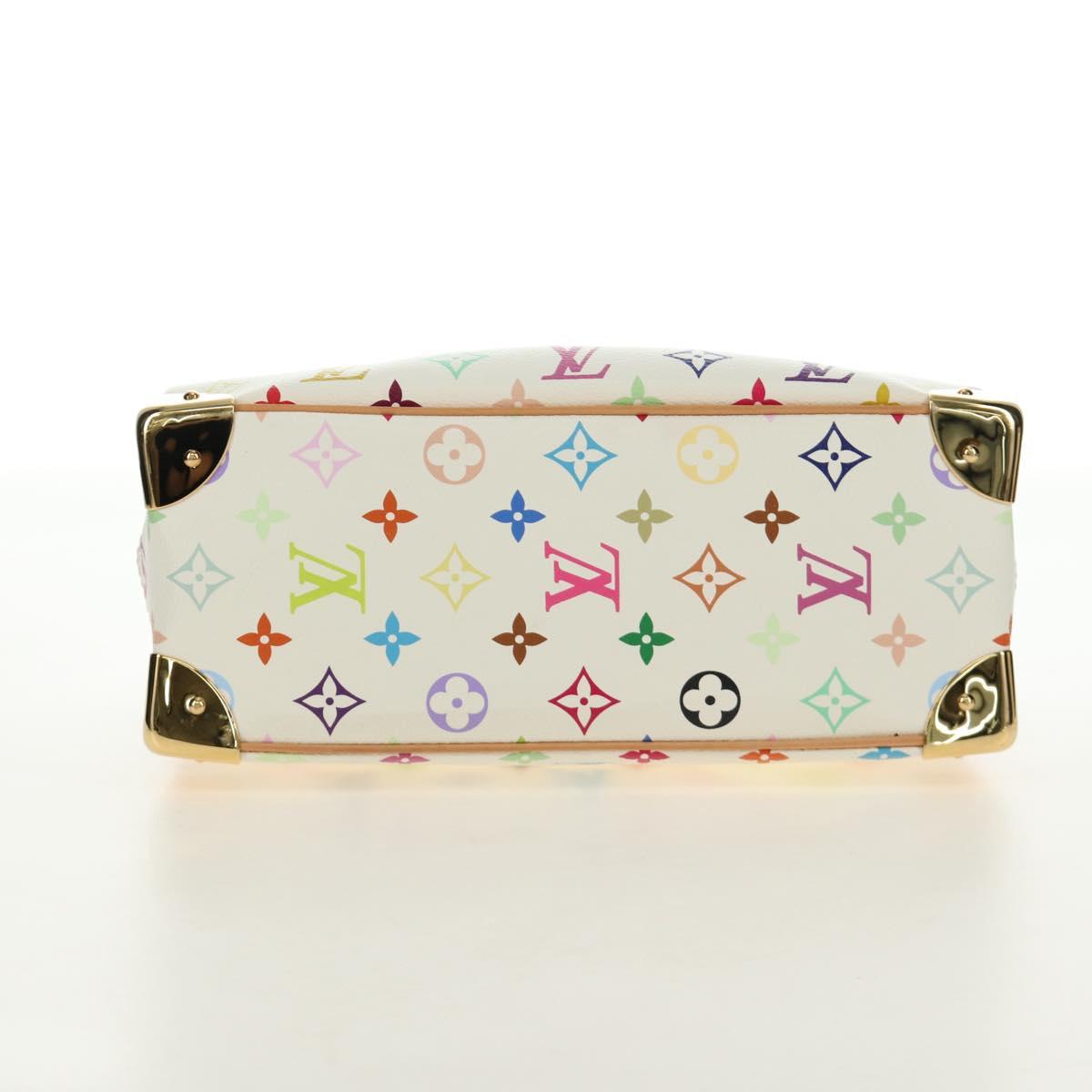 LOUIS VUITTON Monogram Multicolor Trouville Hand Bag White M92663 Auth BA13774V image 5