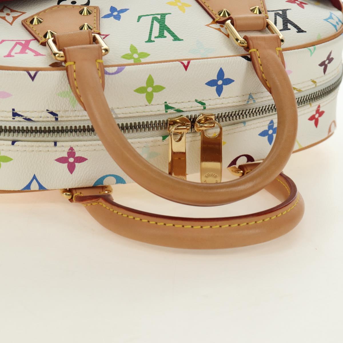 LOUIS VUITTON Monogram Multicolor Trouville Hand Bag White M92663 Auth BA13774V image 7
