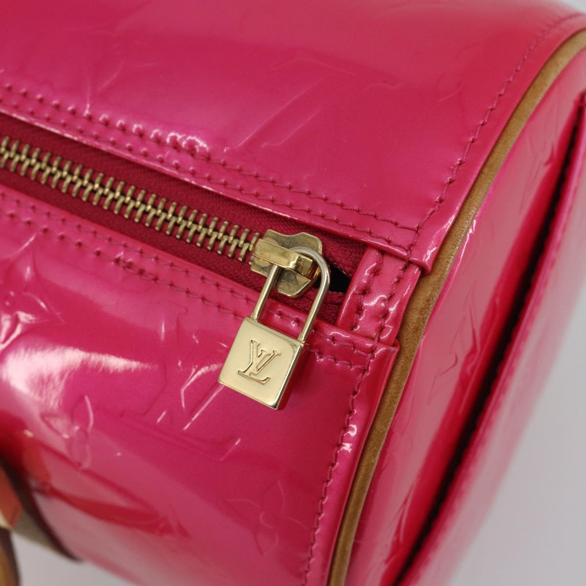 LOUIS VUITTON Monogram Vernis Bedford Bag Fuchsia Pink M91255 LV Auth 190057A image 10