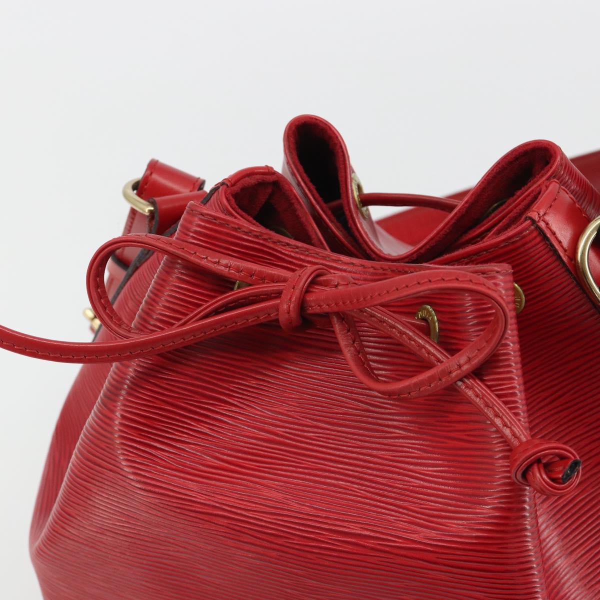 LOUIS VUITTON Epi Petit Noe Shoulder Bag Red M44107 LV Auth 188077V image 9