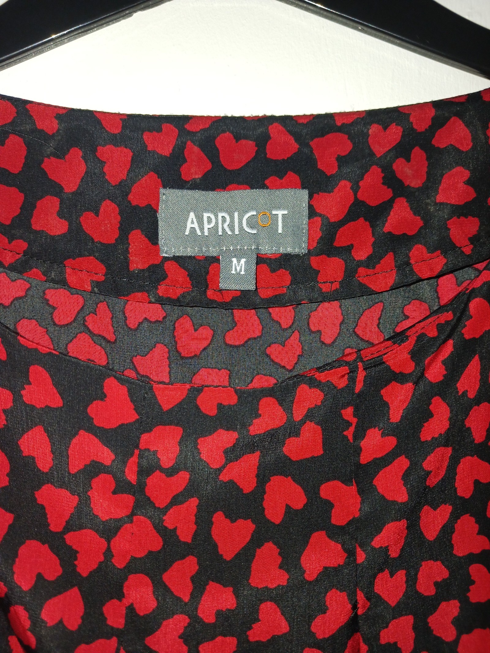 Apricot Women's Red & Black Heart Print Sleeveless Dress Medium image 3