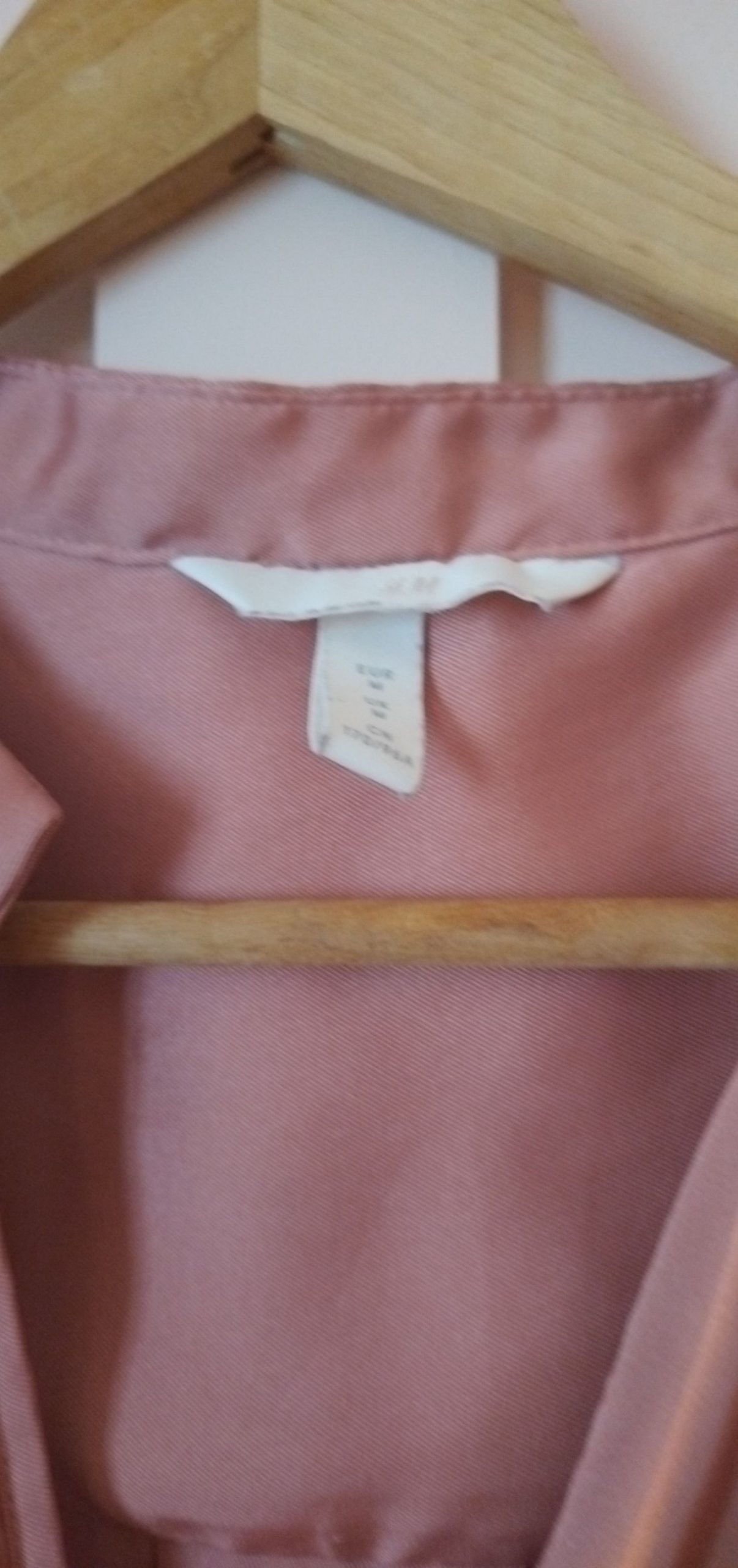 Mango Women's Dusty Pink V-Neck Blouse Medium Long Sleeve image 7