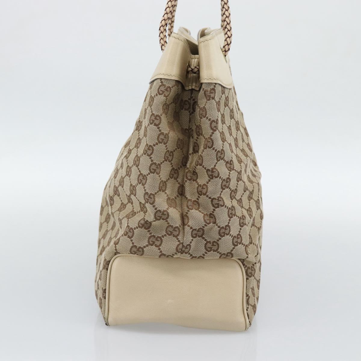 GUCCI GG Canvas Tote Bag Beige Gold 109141 Auth mr2652 image 4