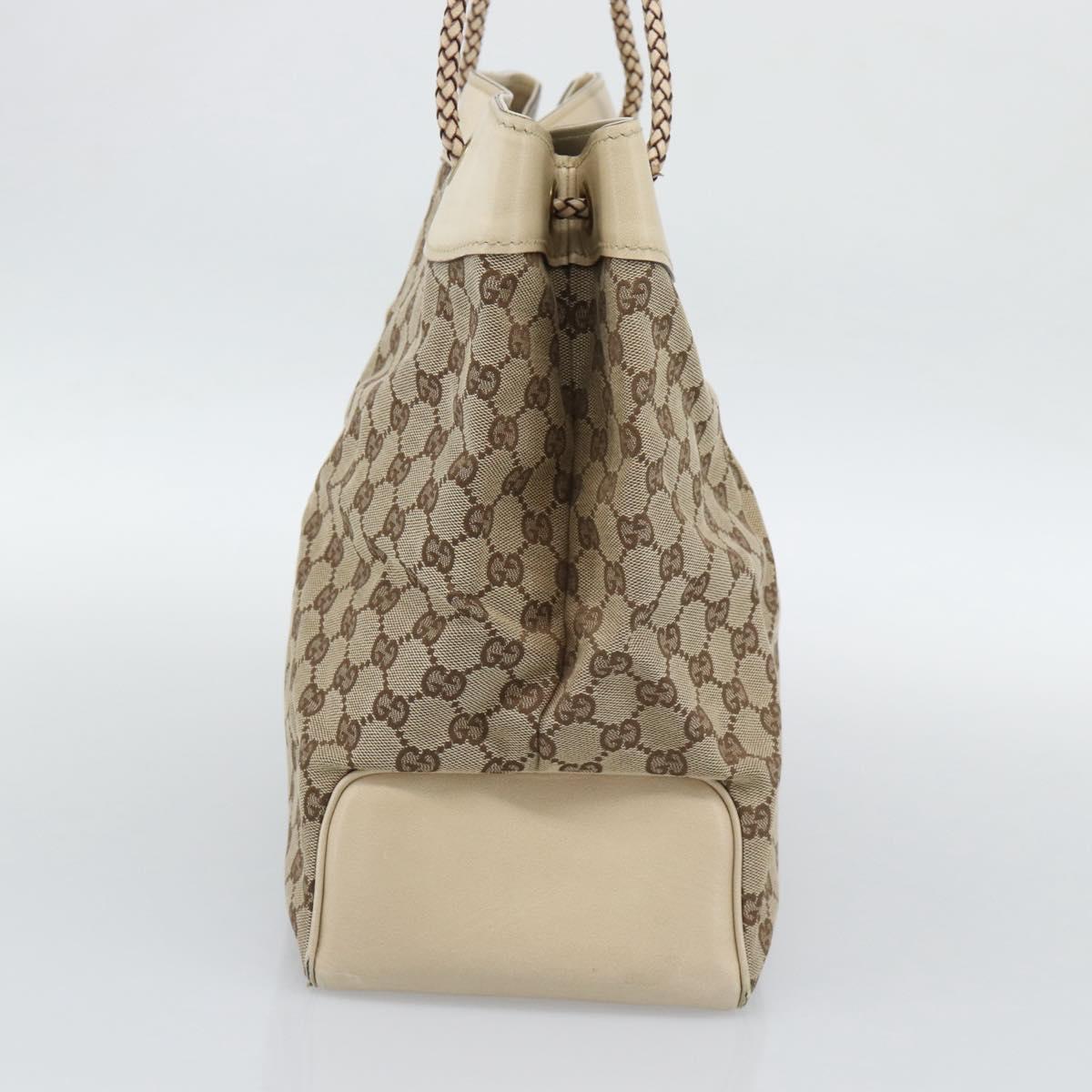 GUCCI GG Canvas Tote Bag Beige Gold 109141 Auth mr2652 image 5